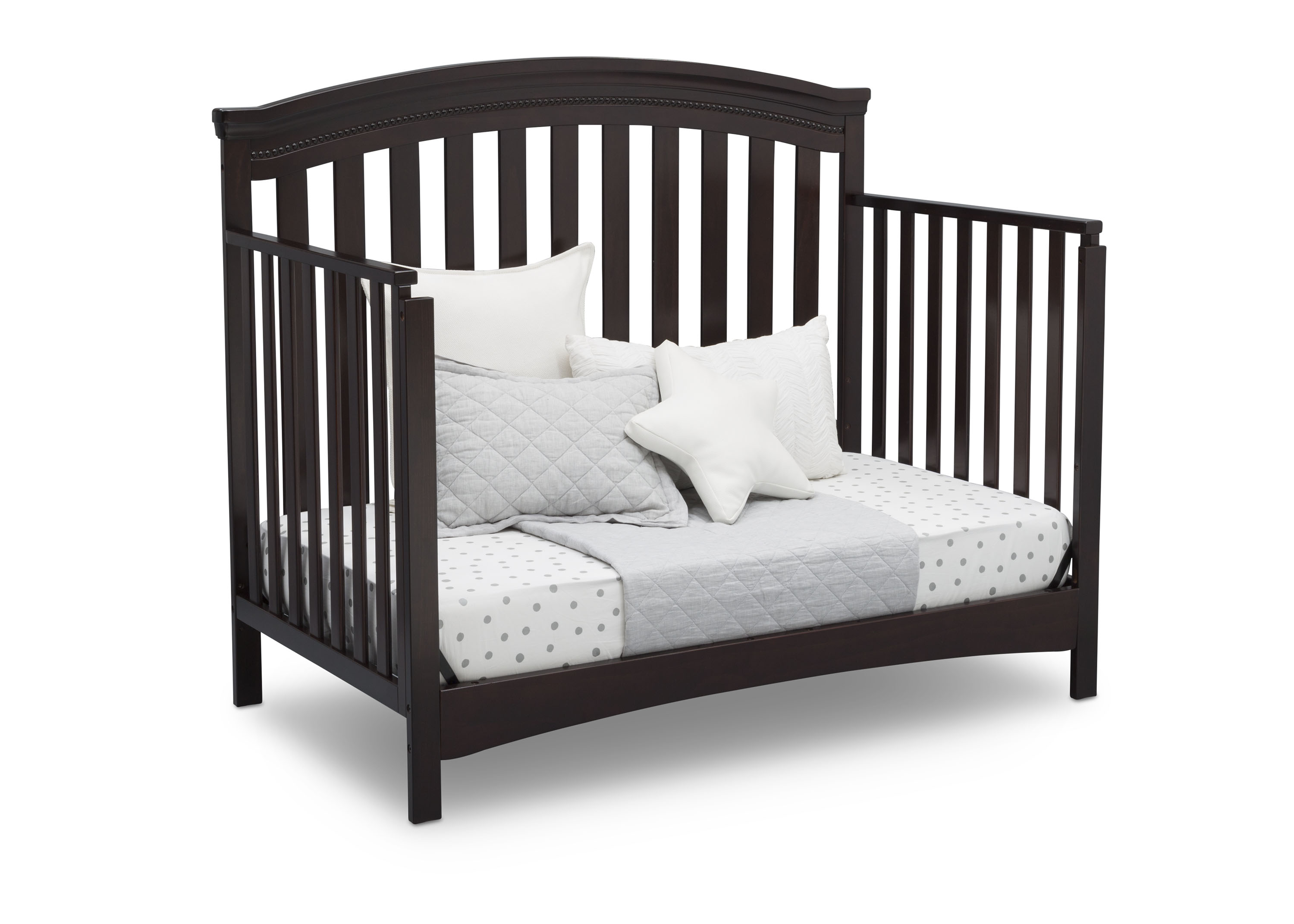 Emerson 4-in-1 Convertible Baby Crib to Toddler Bed - Safe & Adjustable Nursery Furniture for Newborns & Kids - Perfect for Bedrooms, Daycare & Nursery Rooms