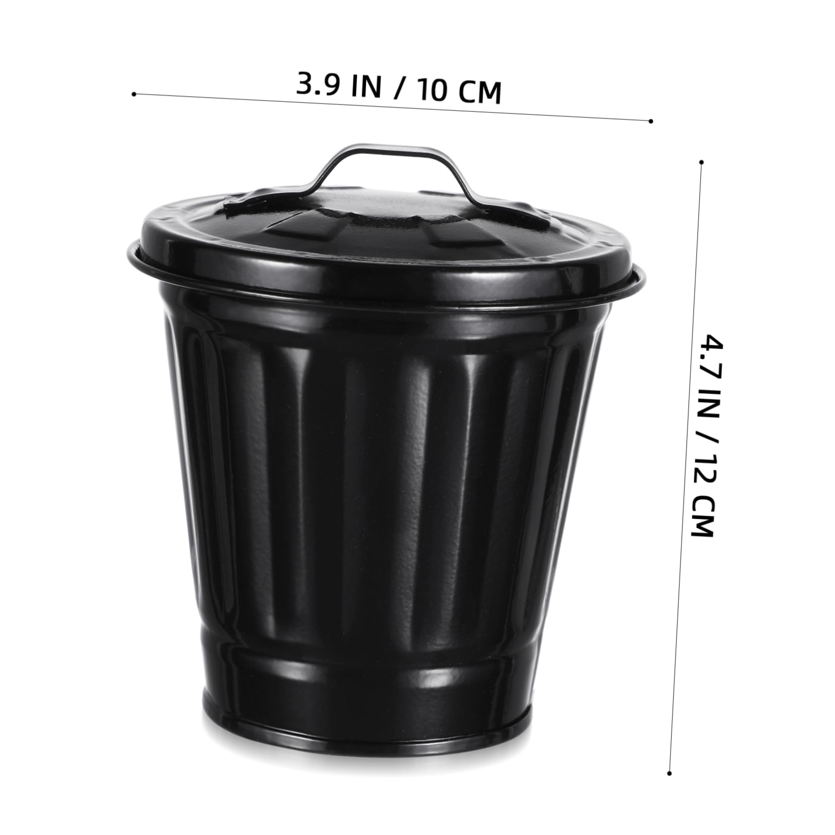 UKCOCO 1pc Adorable Trash Can with Lid - 5L Small Garbage Bin for Kitchen, Bathroom, Office & Dorm - Leakproof Waste Container Doubles as Decorative Flower Pot (White) | Perfect for Recycling, Home Organization & Small Space Storage