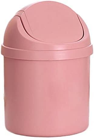 Krimo Mesh Trash Can - Lightweight & Sturdy Circular Waste Basket for Bathroom, Kitchen, Home Office, Dorm Room - Pink | Perfect for Small Spaces & Waste Disposal