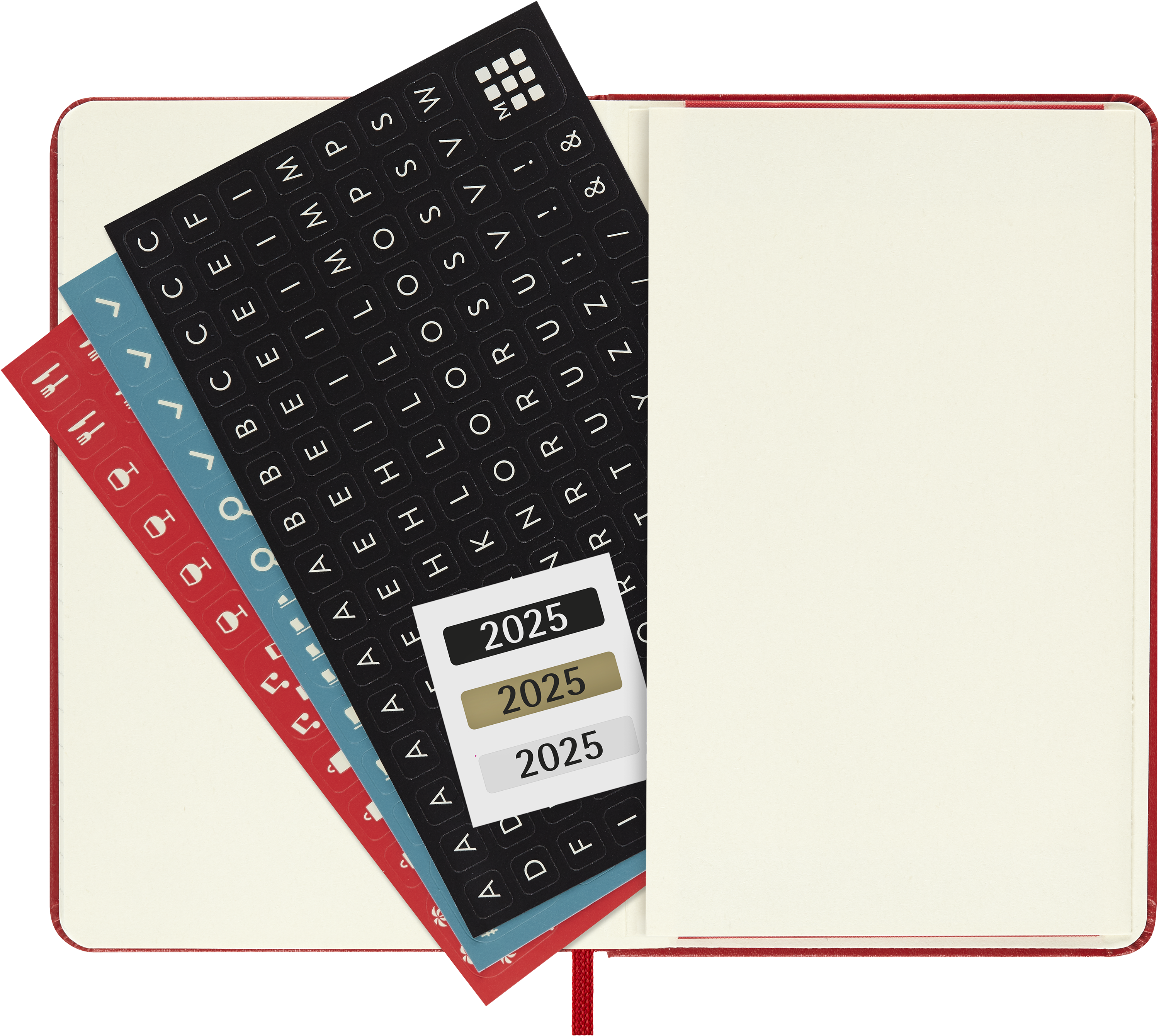 2025 Moleskine 90mm x 140mm Hard Cover Pocket Planner & Notebook - Weekly View, Scarlet Red - Perfect for Daily Scheduling, Journaling, and On-the-Go Note Taking