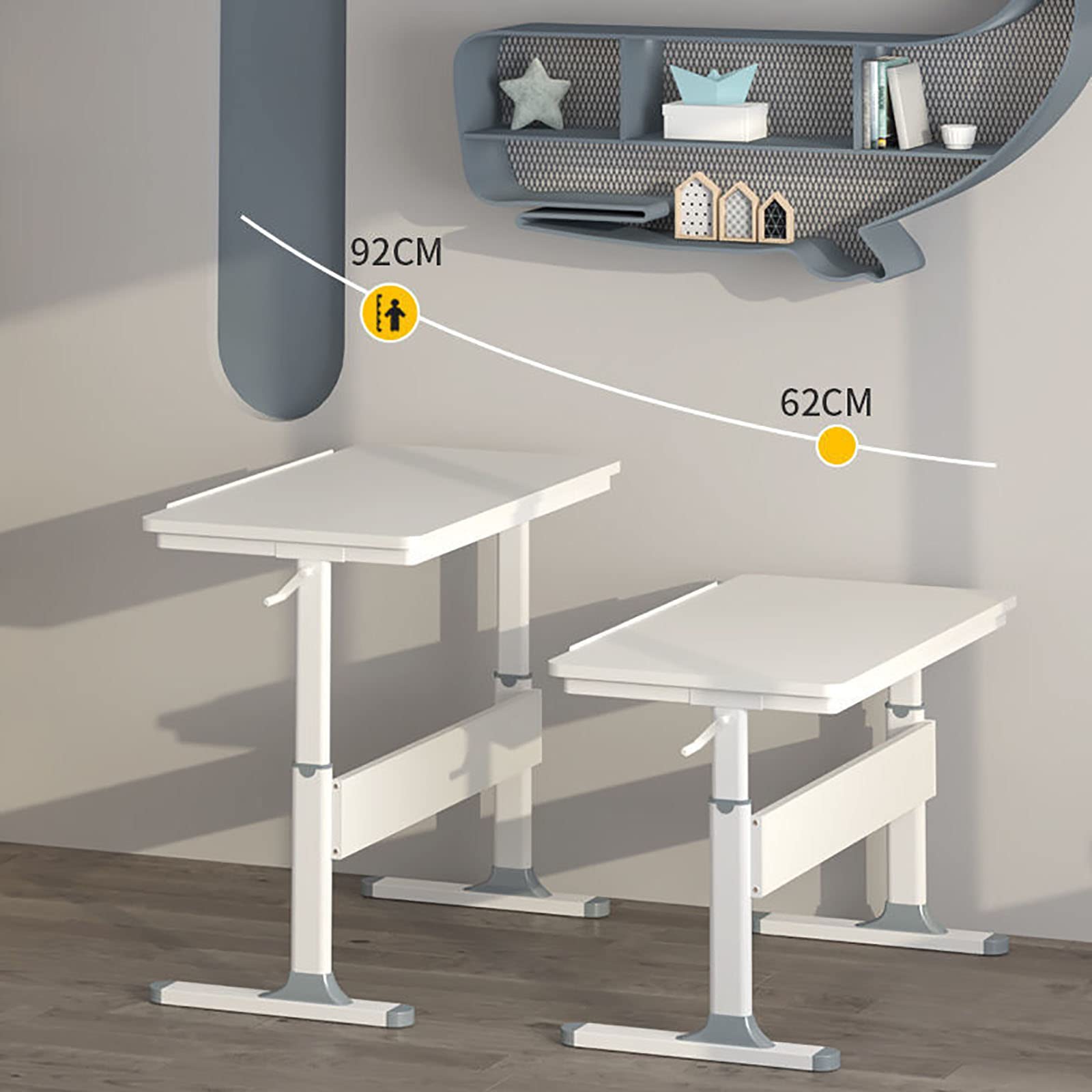 Adjustable Height Drafting Table with Tilting Surface - Artist Drawing Desk & Craft Table for Studio Painting, Writing, Reading, and Work - Perfect for Home Office, Art Studio, and Creative Workspaces