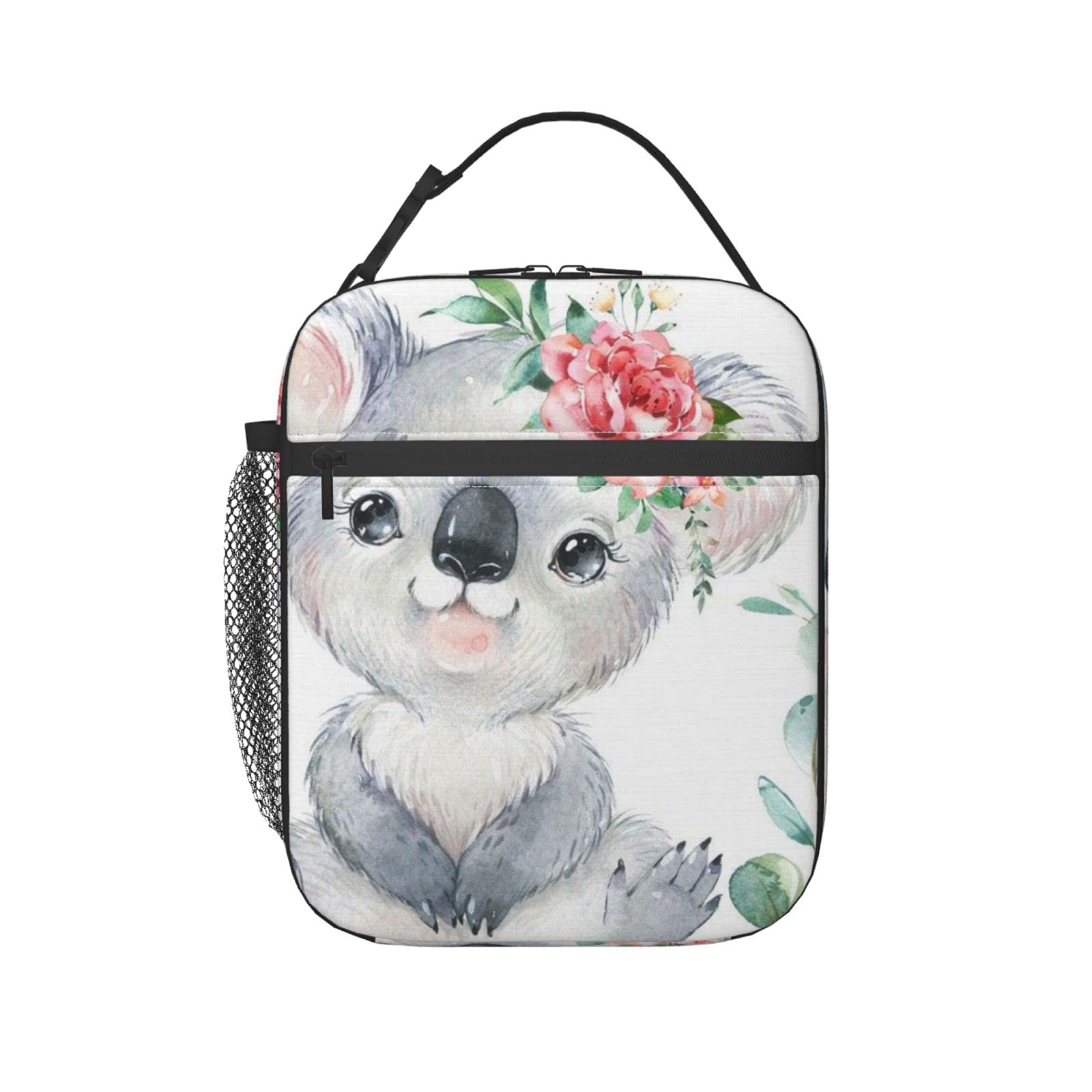 Insulated Koala Lunch Bag for Women & Men - Floral Tree Animal Design Tote Lunch Box - Perfect for Work, School, Picnics & Outdoor Activities