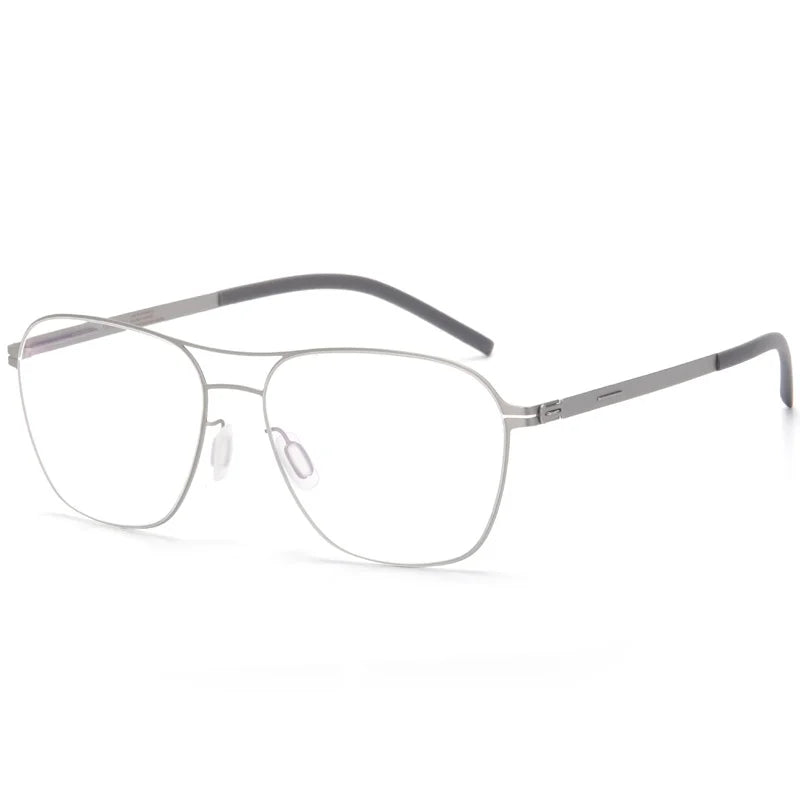 Aror Women's Full Rim Square Double Bridge Titanium Eyeglasses Frame 49251 - Lightweight Durable Glasses for Work, Reading & Fashion