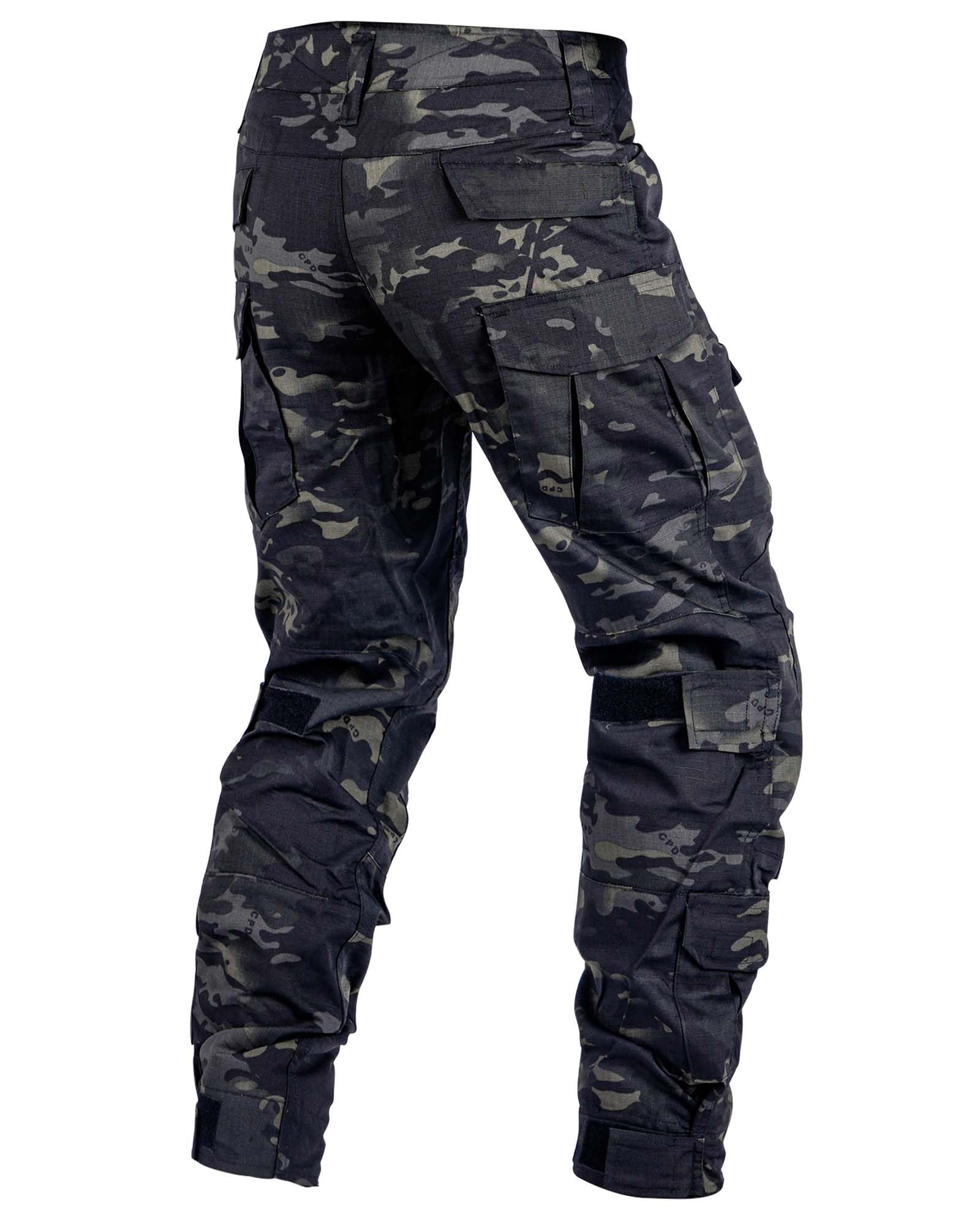 **Men's Fleece Lined Tactical Pants - Waterproof Hiking & Winter Work Pants - Thermal Insulated Cargo Pants for Outdoor, Camping, and Cold Weather Activities**
