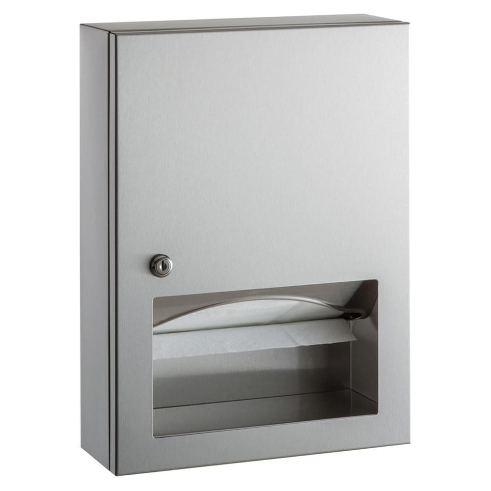 Bobrick B359039 TrimLine Series Surface Mounted Paper Towel Dispenser - Satin Finish for Restrooms, Kitchens & Commercial Spaces