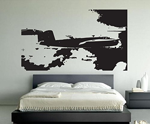 WW2 War Plane Wall Decal - Vintage Aircraft Vinyl Sticker for Home & Office Decor - Perfect for Bedroom, Living Room, Man Cave, and Game Room Wall Art