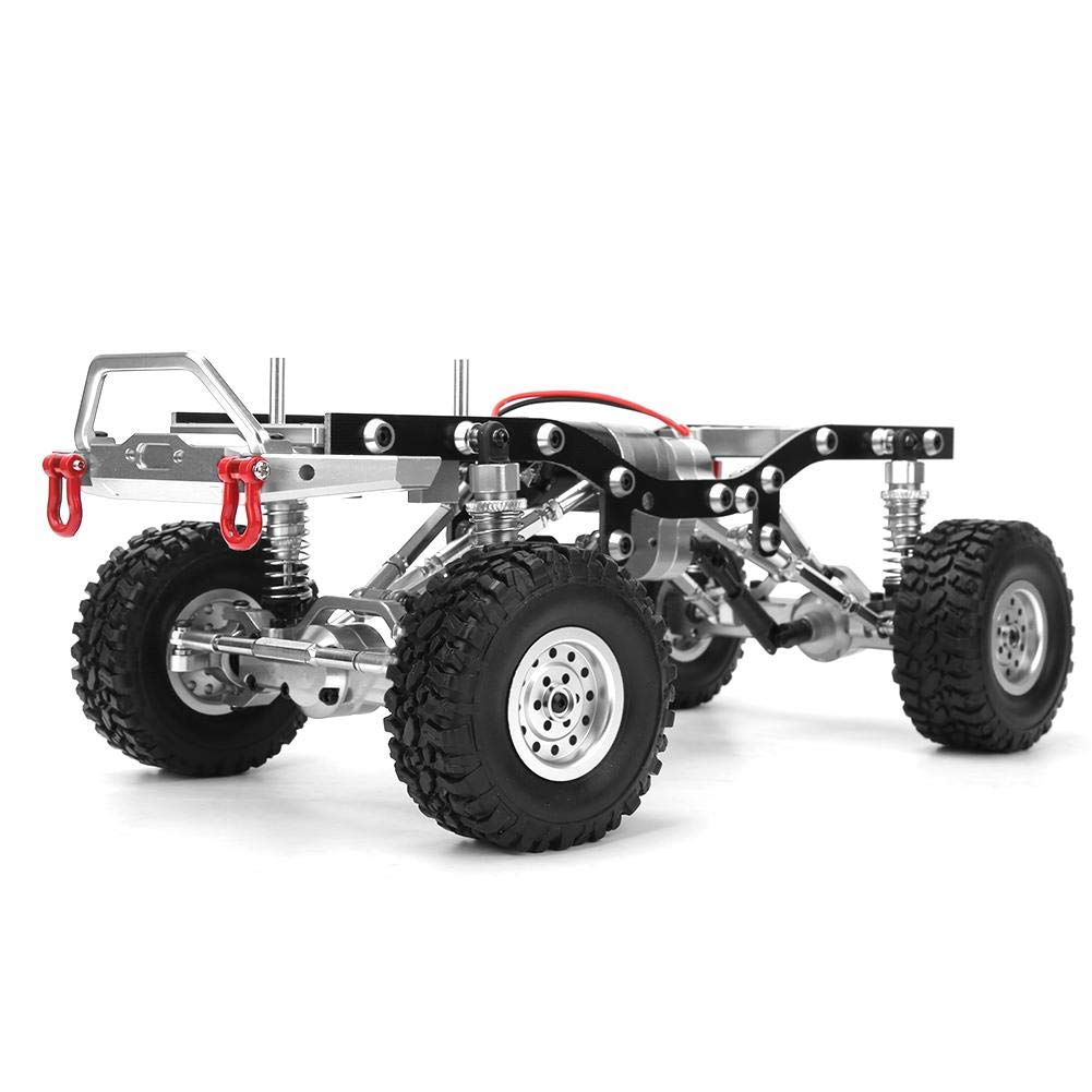 WPL C14 C24 1/16 Scale Metal RC Car Chassis Frame Kit - Durable Silver Body Chassis for RC Truck Accessories | Perfect for Off-Road Racing & DIY RC Car Upgrades