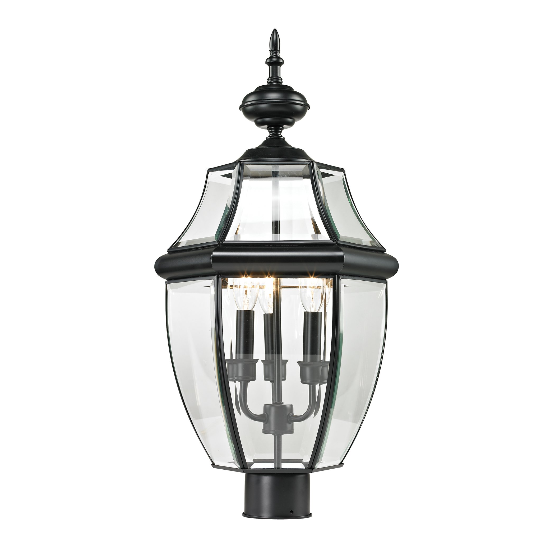Elk Lighting 8603EP/60 Thomas Outdoor Post Mount Light - Black, Weatherproof for Patio, Garden, and Pathway Lighting
