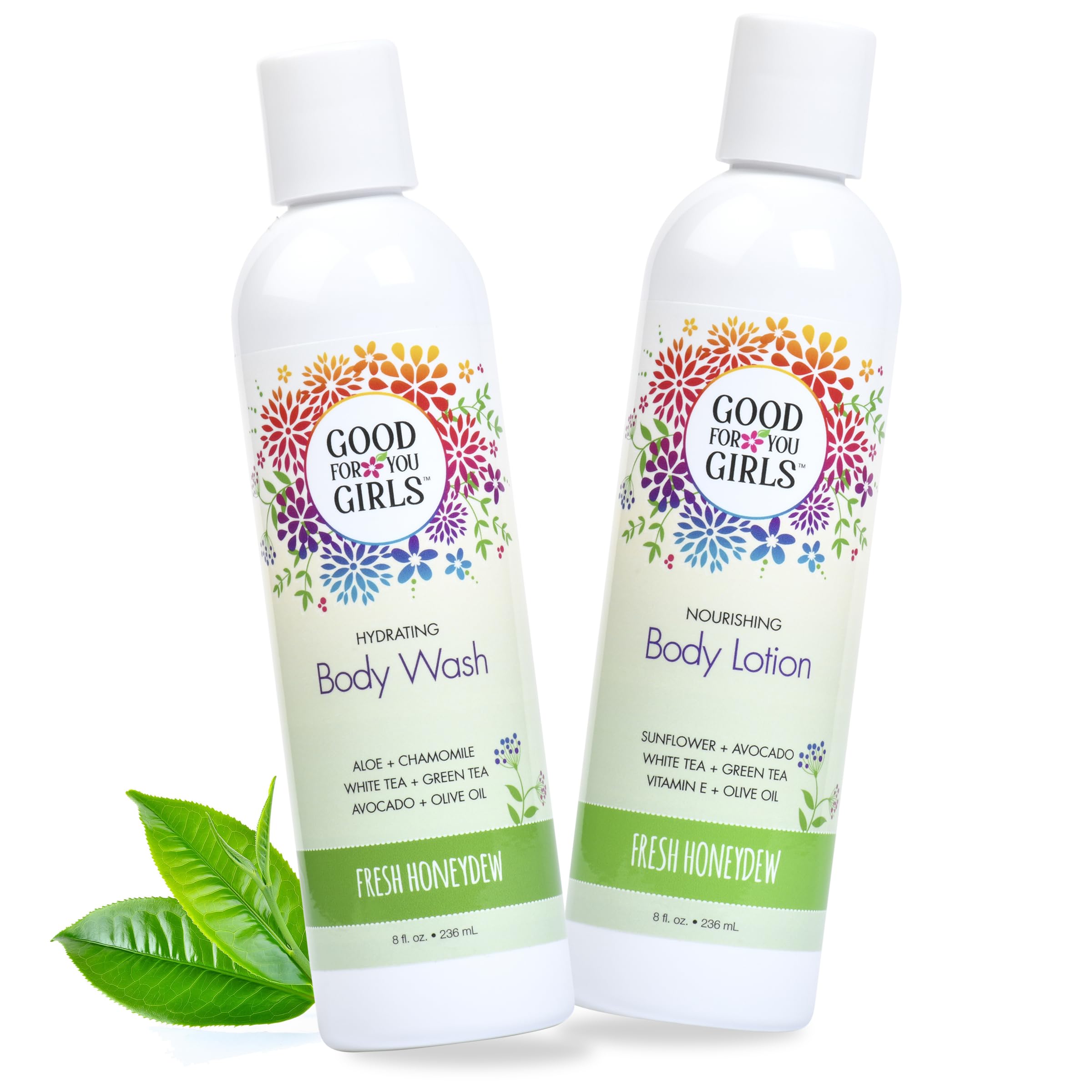Good For You Girls 2-Piece Honeydew Scented Body Wash & Lotion Gift Set | Moisturizing Skincare Duo for Teens & Women | Perfect for Birthday Gifts, Self-Care Pampering & Spa Days