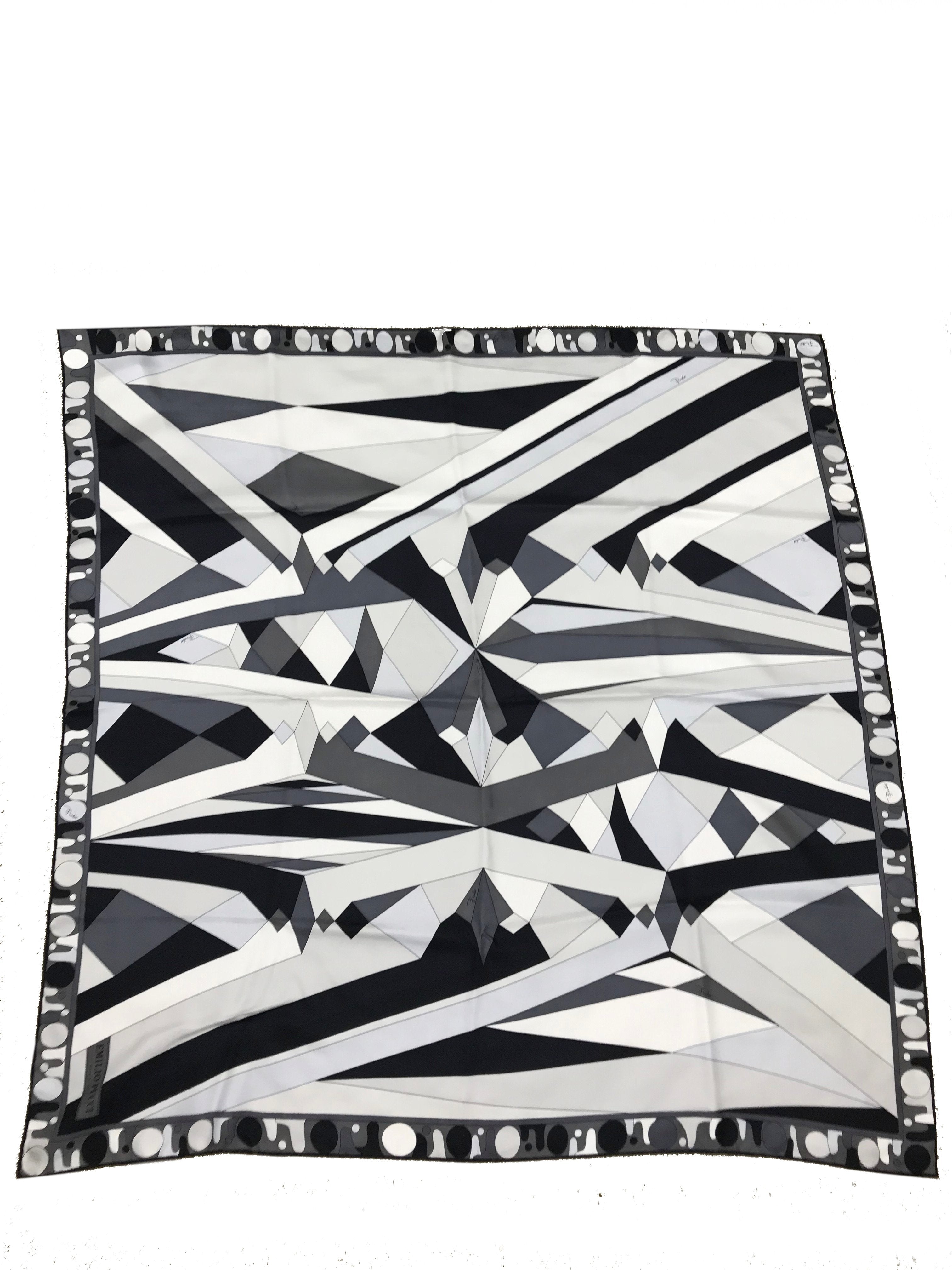 Emilio Pucci Abstract Print Silk Scarf for Women - Luxury Fashion Accessory, Elegant Gift for Her - Perfect for Parties, Weddings & Special Occasions