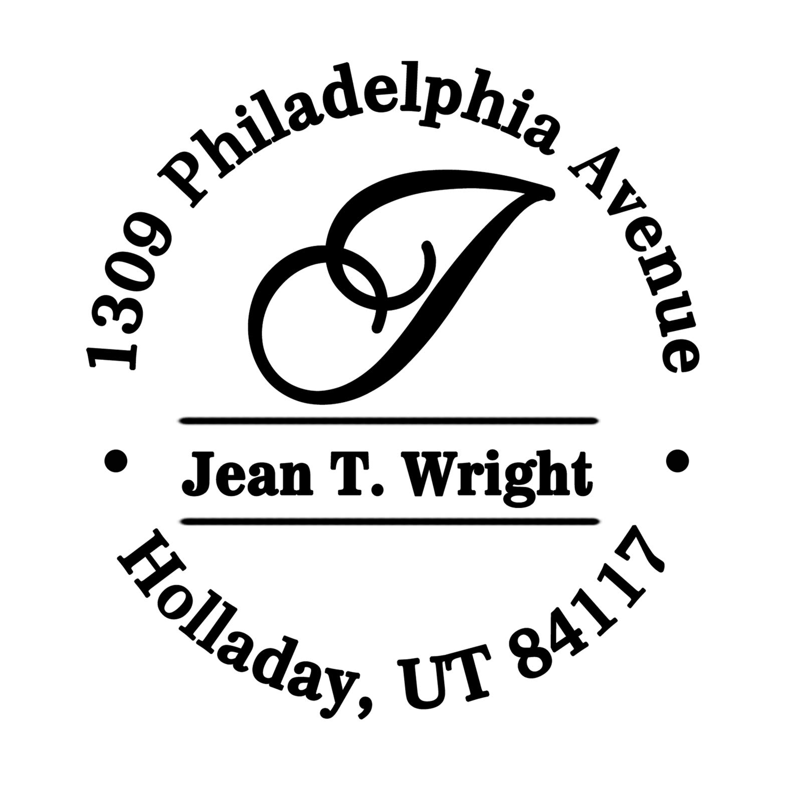 Custom Self-Inking Stamp - Personalized Round Address Stamp 1-5/8