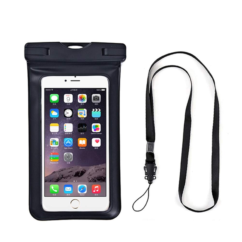 **Upgraded 2 Pack Universal Waterproof Phone Case - IPX8 Waterproof Dry Bag Pouch for iPhone 15/14/13/12, Samsung Galaxy S23/S22 (6.5 Inch) - Black & White - Perfect for Swimming, Beach, Kayaking & Outdoor Activities**