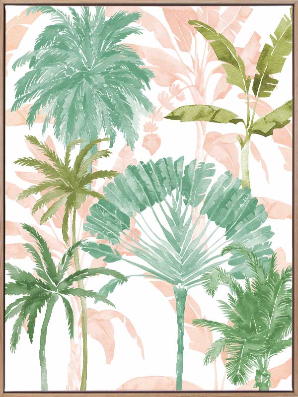Exotic Palms II Tropical Beach Canvas Wall Art Print - Perfect for Living Room, Bedroom & Coastal Home Decor