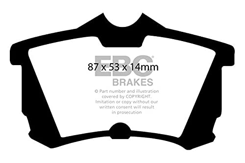 EBC Brakes DP41216R Yellowstuff Performance Brake Pads - High-Temperature Racing & Street Use for Cars, Trucks & SUVs