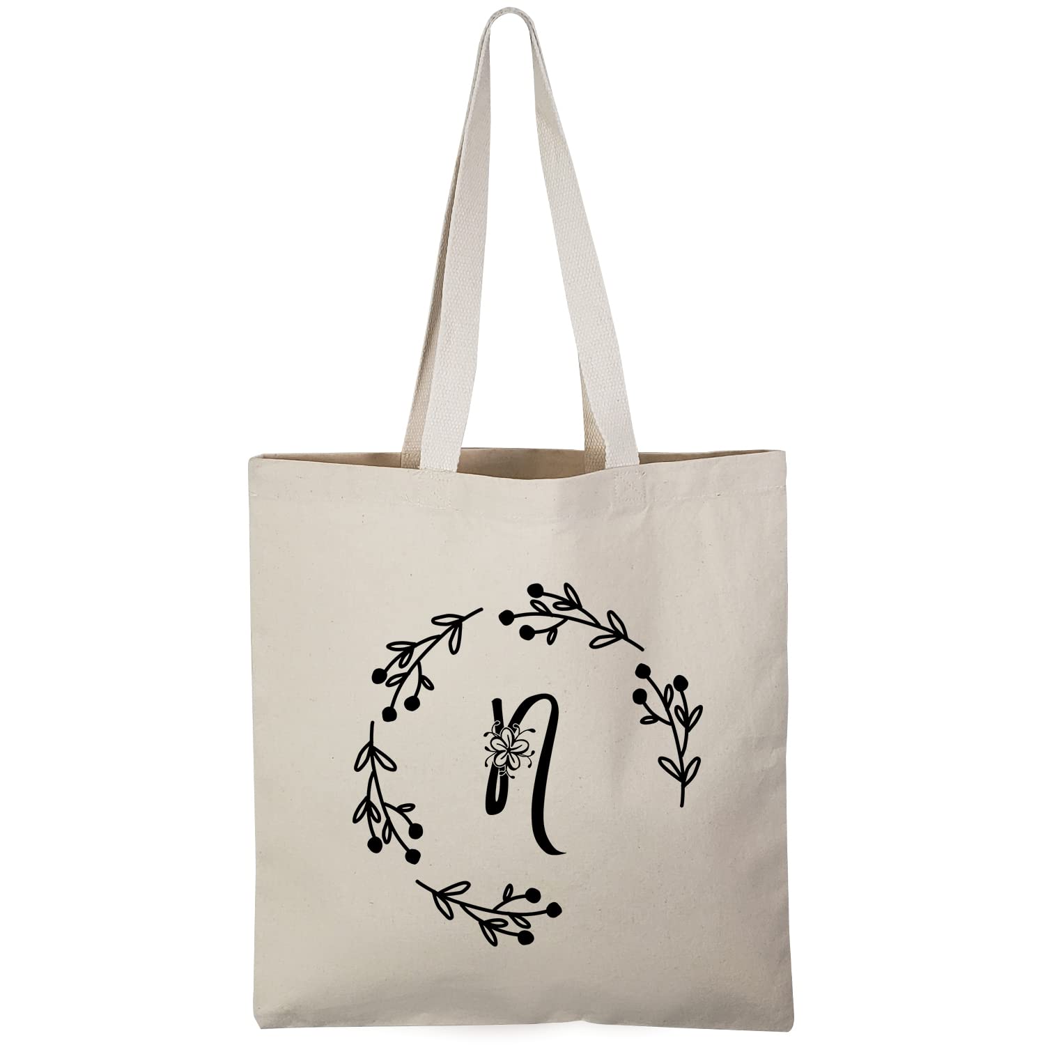 Personalized Monogram Canvas Tote Bag for Women - Durable & Stylish Gift Idea - Perfect for Shopping, Beach, Work & Travel