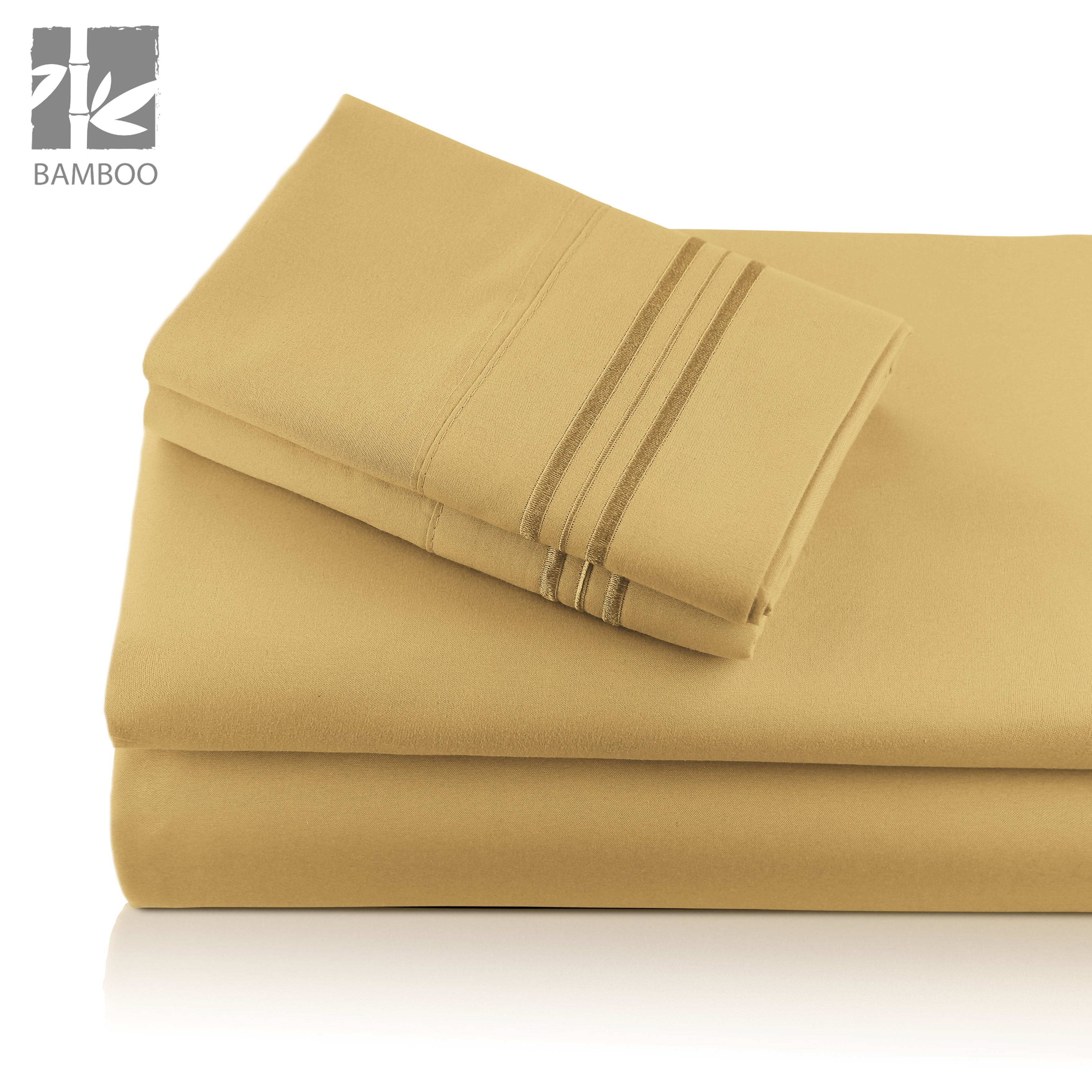 Premium 100% Bamboo Sheets Set - Soft & Breathable Luxury Bedding for Hot Sleepers - Queen Size, 4-Piece Set - Perfect for Summer Nights & Eco-Friendly Home Decor