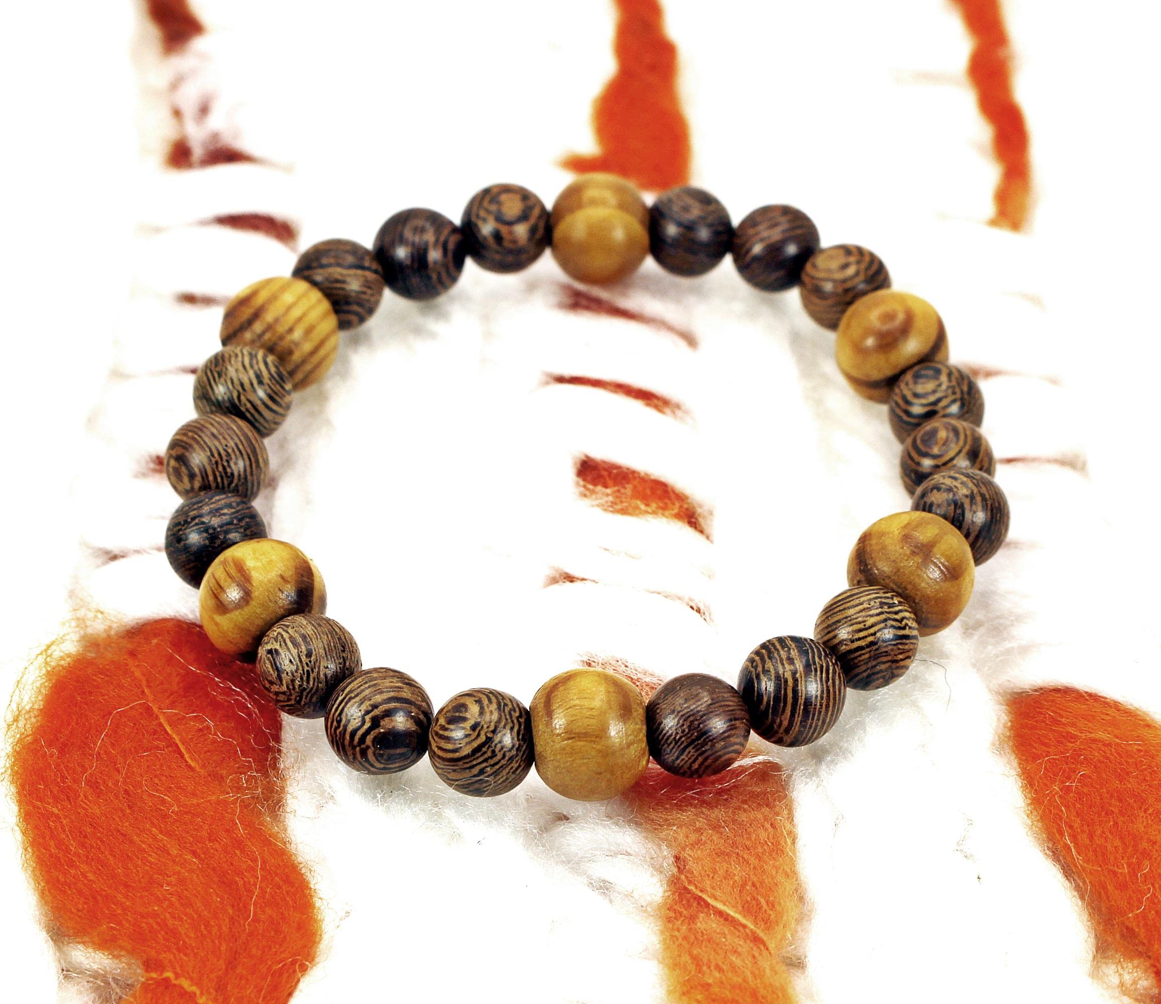 Wooden Surfer Bracelet - Handmade Beaded Gift for Her - Beach & Casual Wear