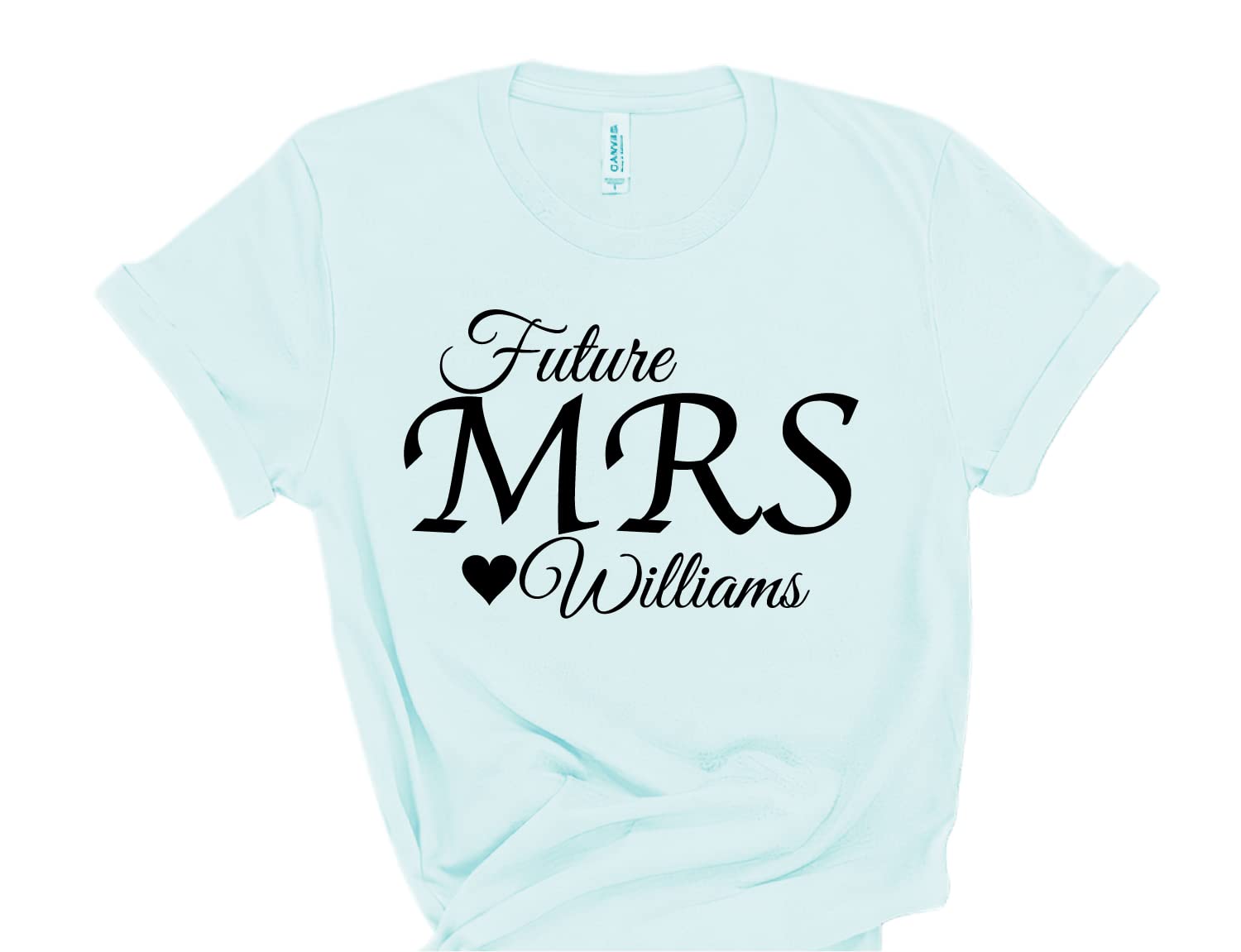 Personalized Future Mrs T-Shirt - Custom Bridal Wedding Shirt for Women - Engagement Party & Bachelorette Gift - Soon to Be Mrs Top for Wedding Showers & Honeymoon