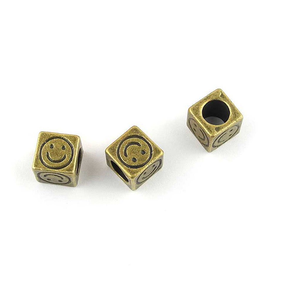 360pcs Antique Bronze Smiley Face Charms - DIY Jewelry Making Beads for Necklaces, Bracelets & Craft Projects - Bulk Loose Beads for Arts & Crafts