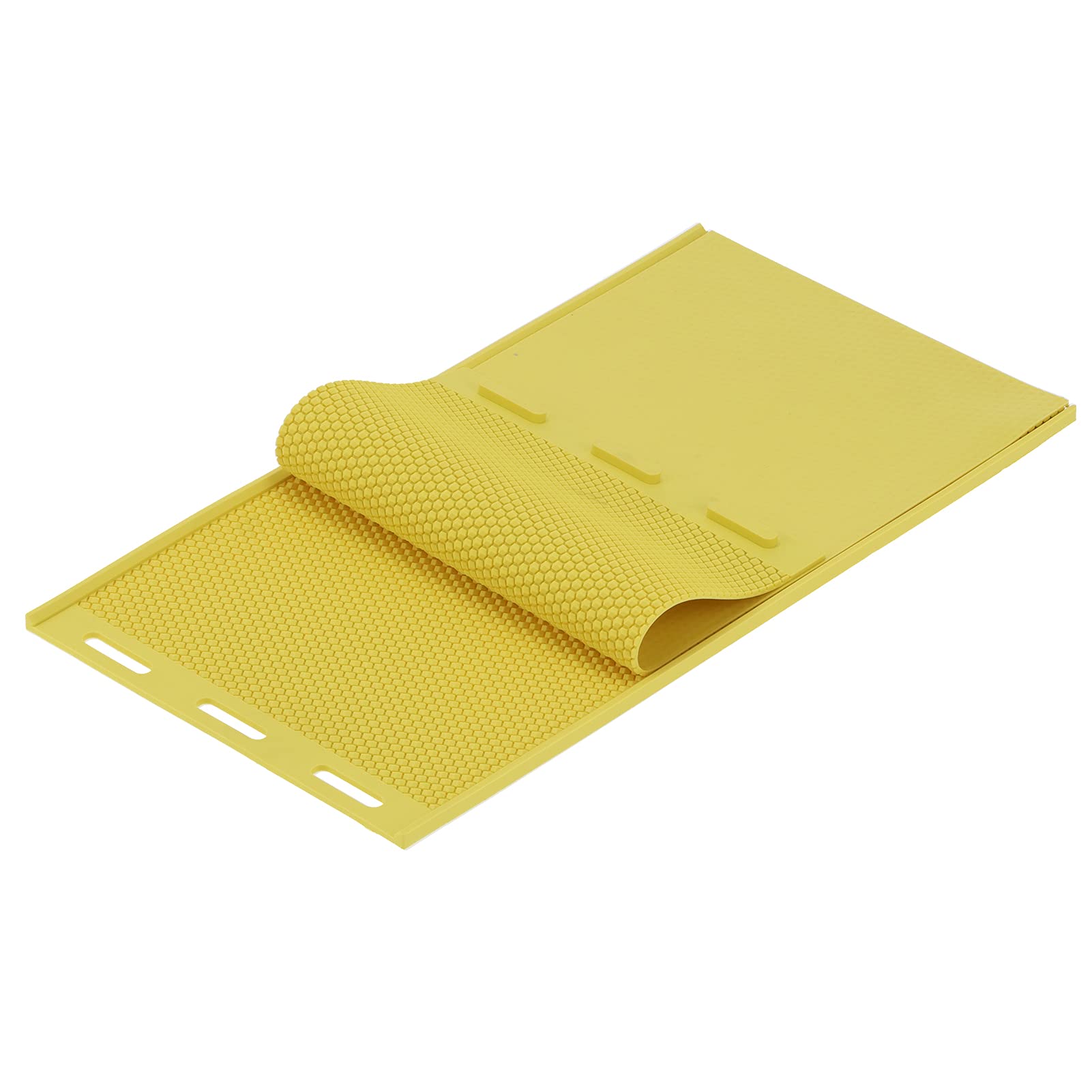 Luqeeg Beeswax Sheets for Candle Making - 2Pcs Silicone Press DIY Embosser Machine with Embossing Tools - Natural Yellow Beekeeping Accessories for Honeycomb Foundation & Candle Crafting