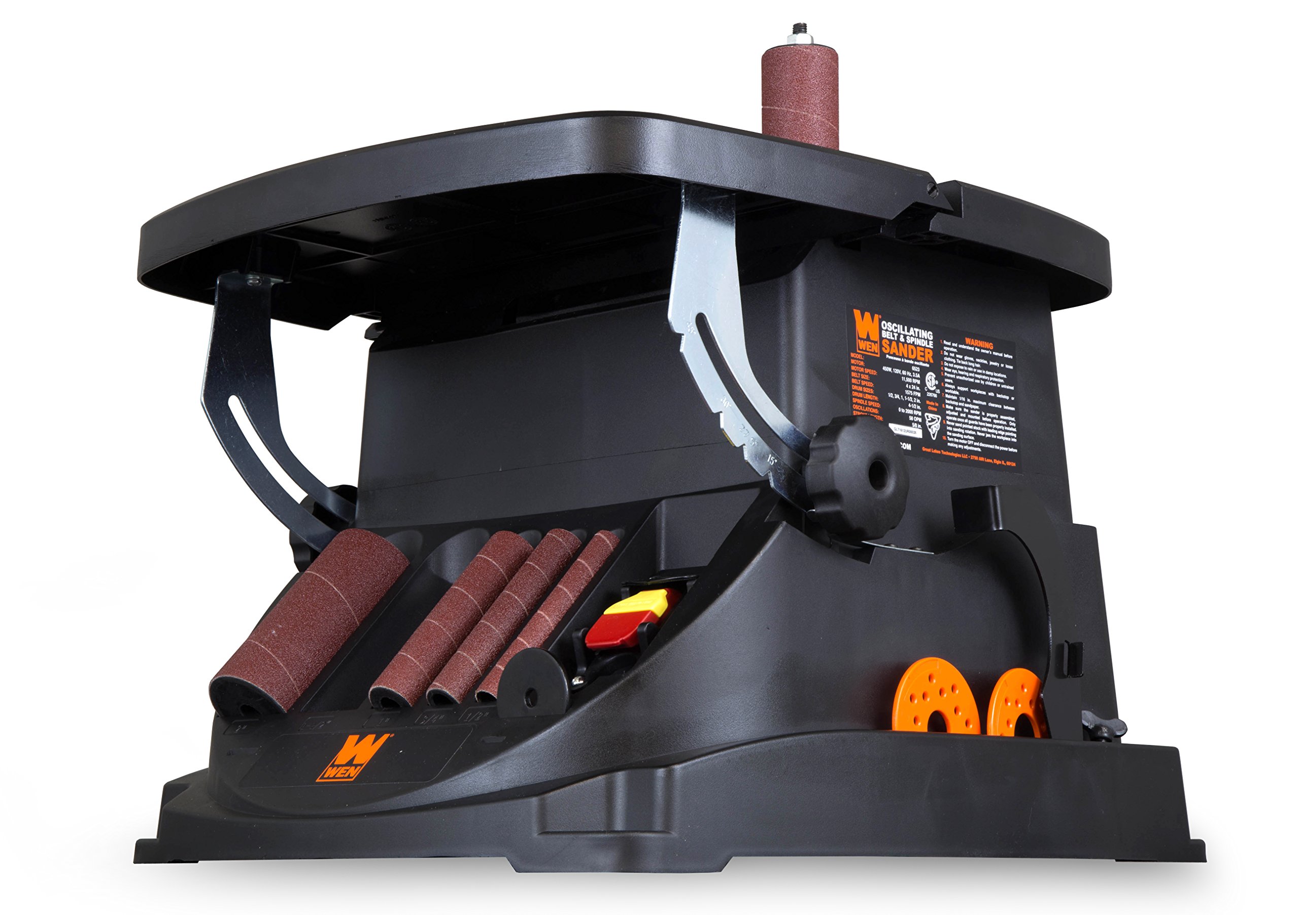 WEN 6524 Oscillating Belt and Spindle Sander | 6-Inch x 48-Inch Belt & 5-Inch Spindle | Woodworking Power Tool for Sanding, Shaping & Smoothing Wood Projects | Perfect for DIY, Furniture Making & Craft Workshops