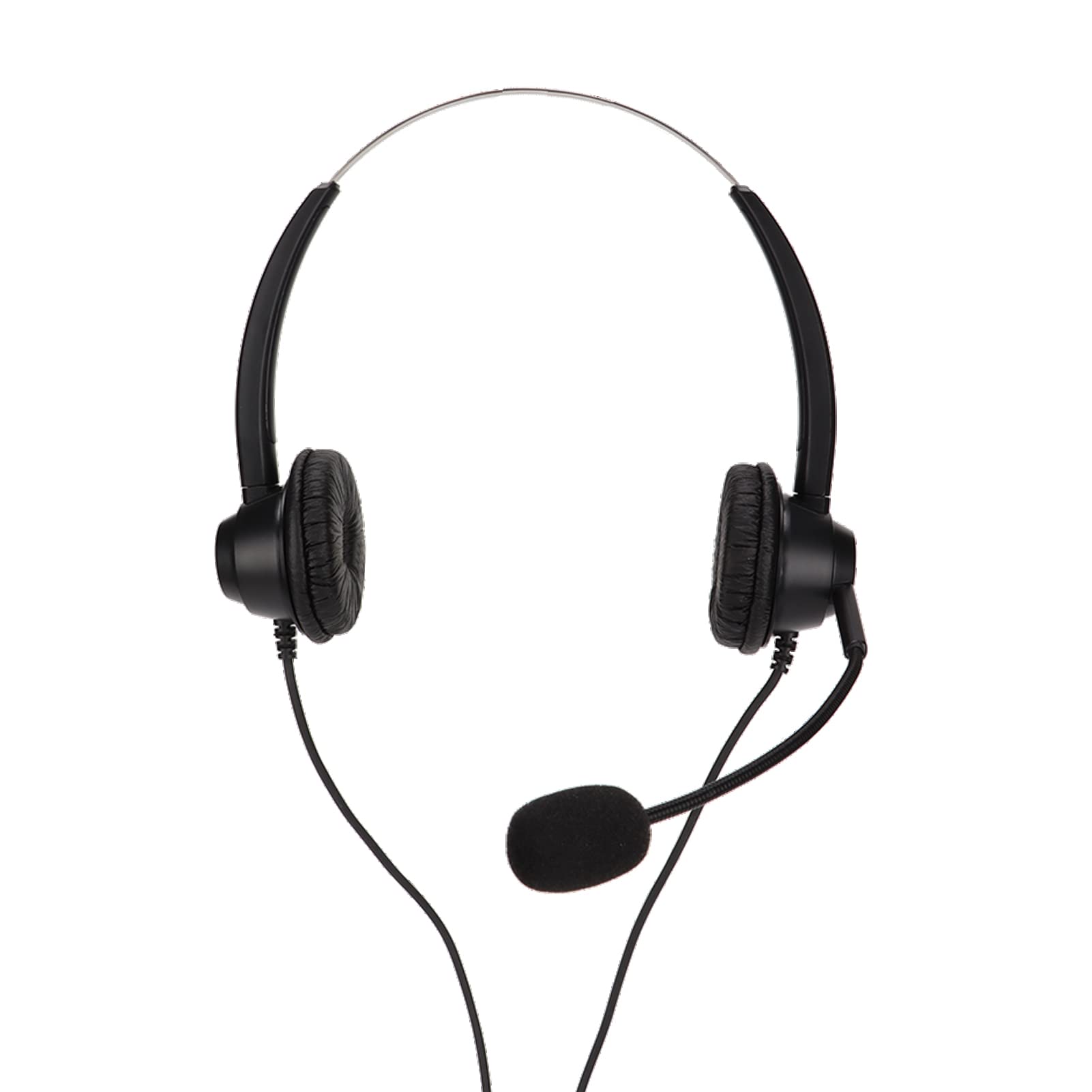 Jopwkuin H360-TYPE-C Lightweight Double-Sided Office Headset with Noise Cancellation - Black Business Headphones for Conference Calls, Online Courses, Remote Work & Virtual Meetings