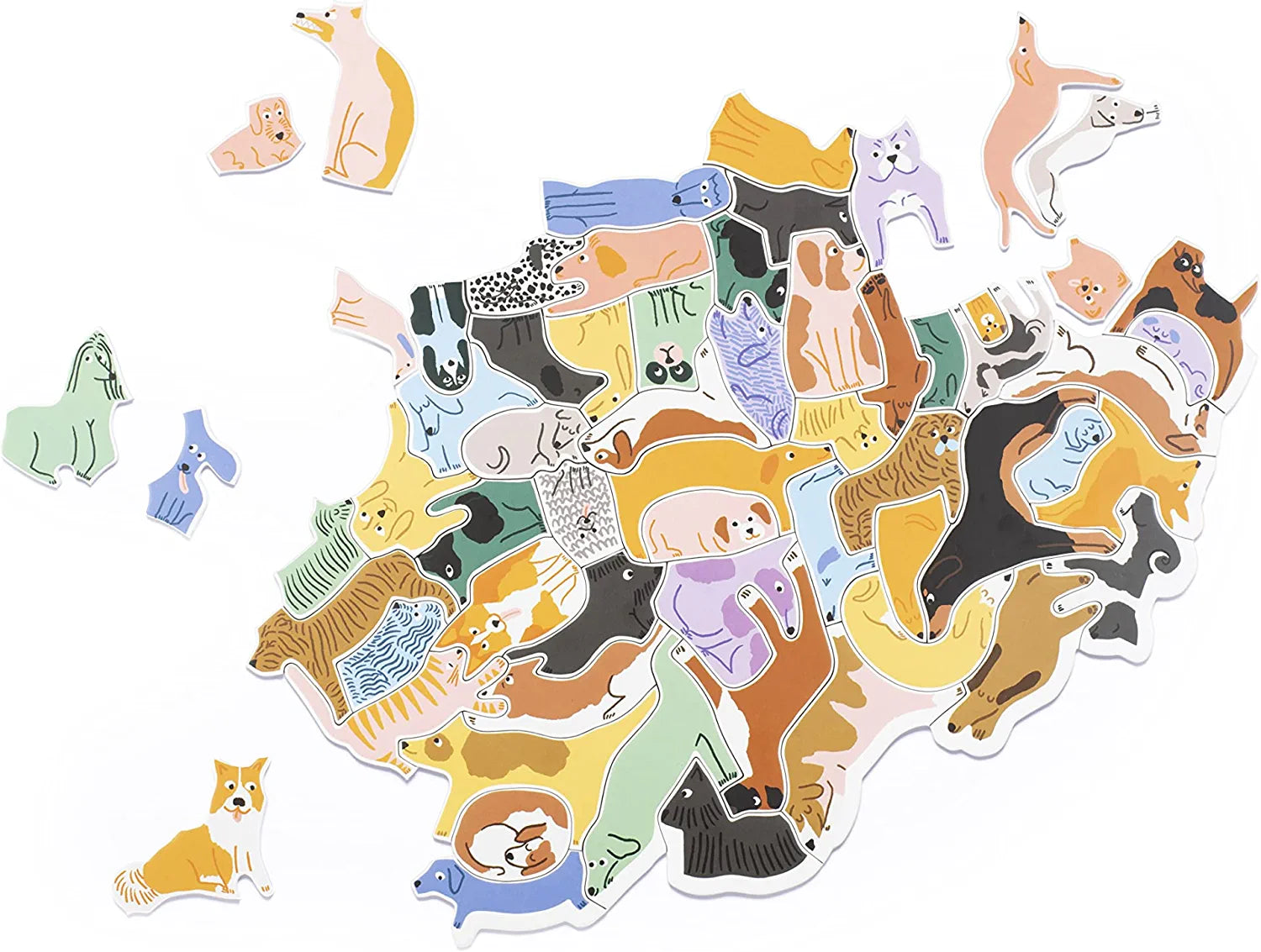 300 Piece Jigsaw Puzzle - Fun Animal Theme with 299 Dogs & 1 Cat - Perfect for Family Game Night & Puzzle Enthusiasts