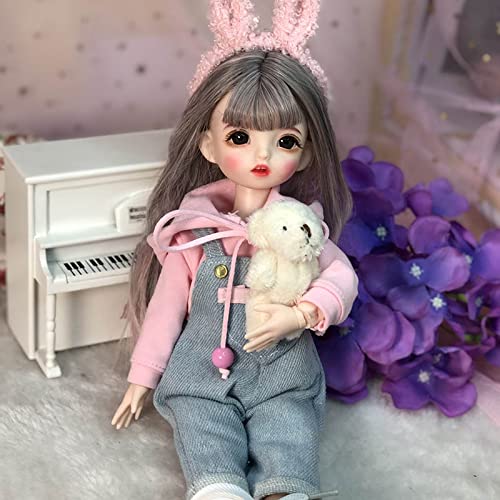 1/6 Scale Mini Fashion BJD Doll Outfit Set - 30cm Ball Jointed MSD with Movable Clothes, Shoes & Cute Makeup | Perfect Birthday Gift for Girls & Collectors | Great for Doll Photography, Role Play & Display