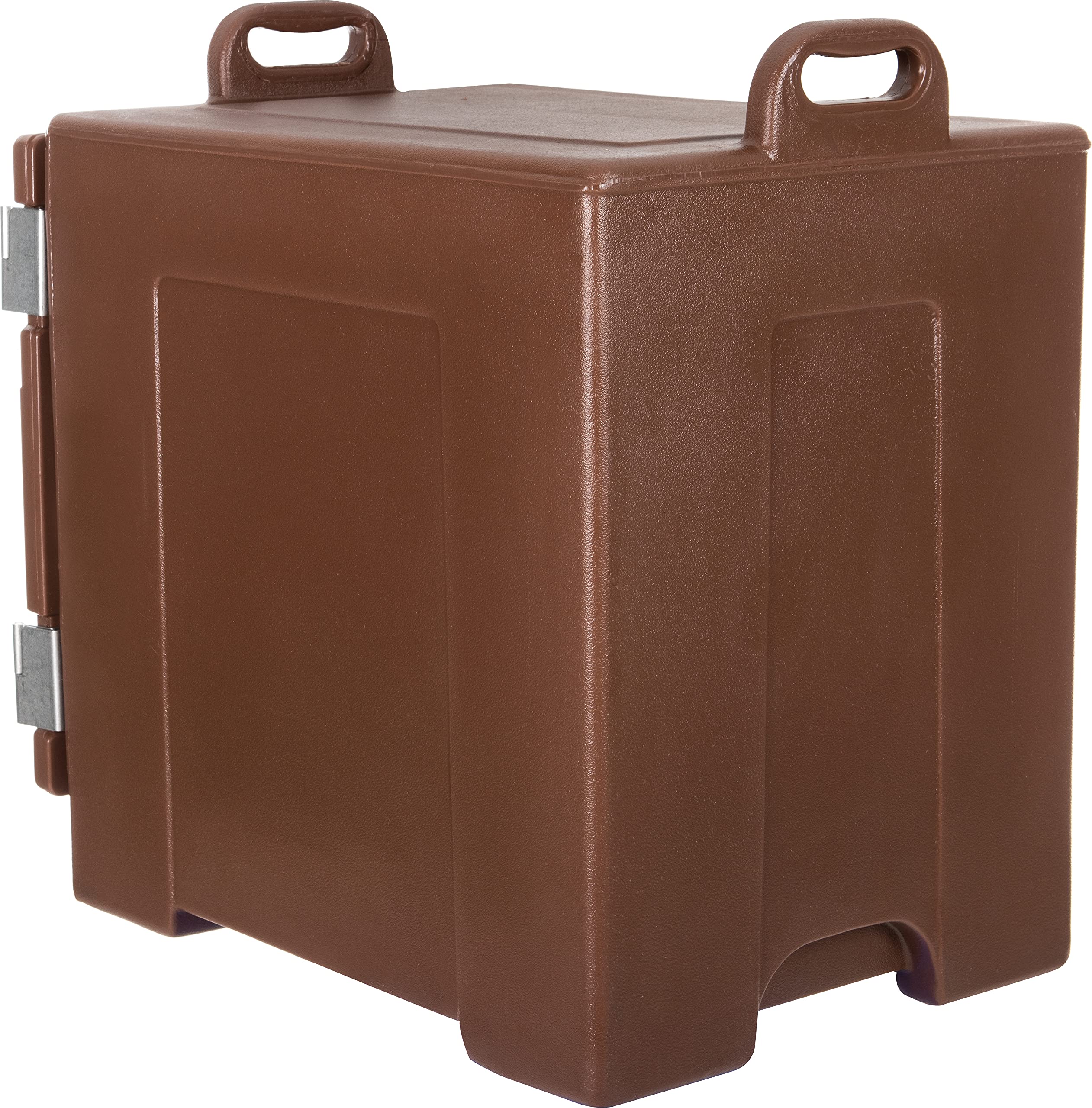 Carlisle FoodService 5-Pan Insulated Front Loading Food Carrier with Handles - Brown Plastic Catering Solution for Restaurants, Events & Buffets | Perfect for Hot/Cold Food Transport & Serving