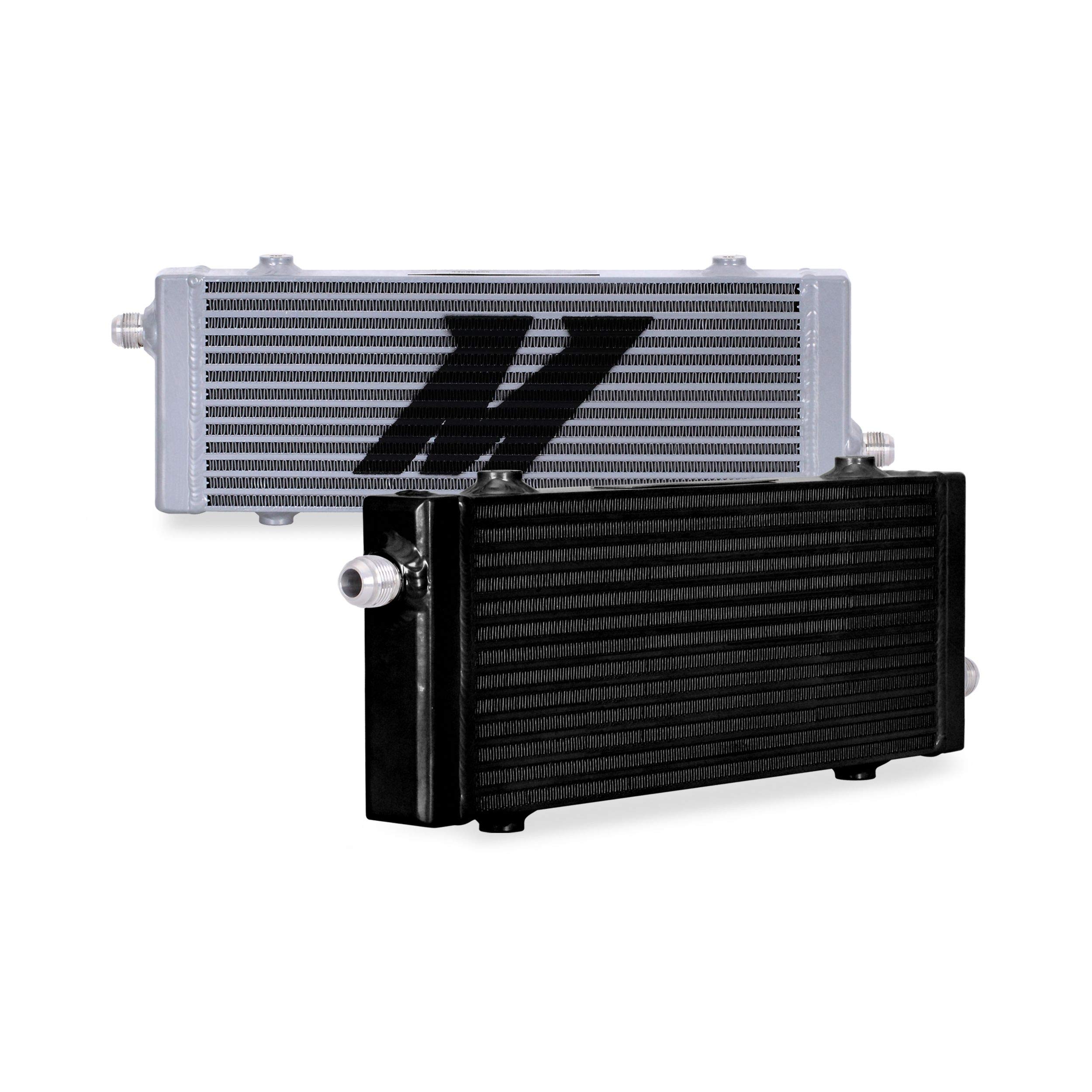 Mishimoto Universal Cross Flow Bar & Plate Oil Cooler - Medium Size, Black - Performance Engine Cooling for Cars, Trucks & Motorcycles