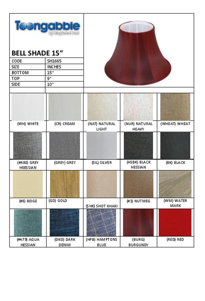 9.15.10 White Bell Lamp Shade - Classic Home Decor Lighting for Living Room, Bedroom & Office
