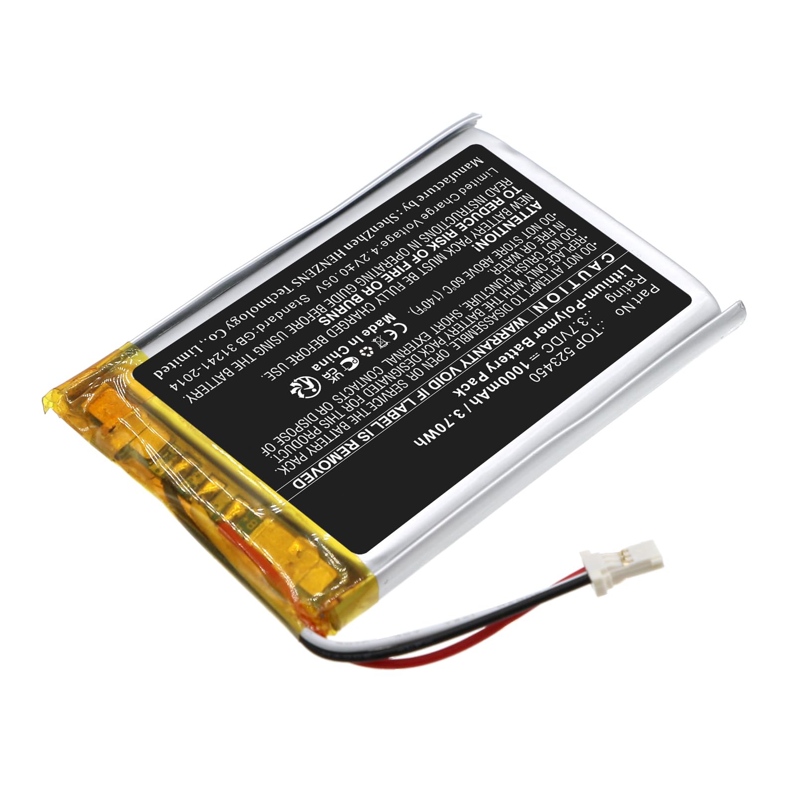 Synergy Digital GPS Battery - 1000mAh Li-Polymer Replacement Battery for Rand McNally TND-540 GPS & TOP 523450 - Long Lasting Power for Road Trips & Truck Navigation