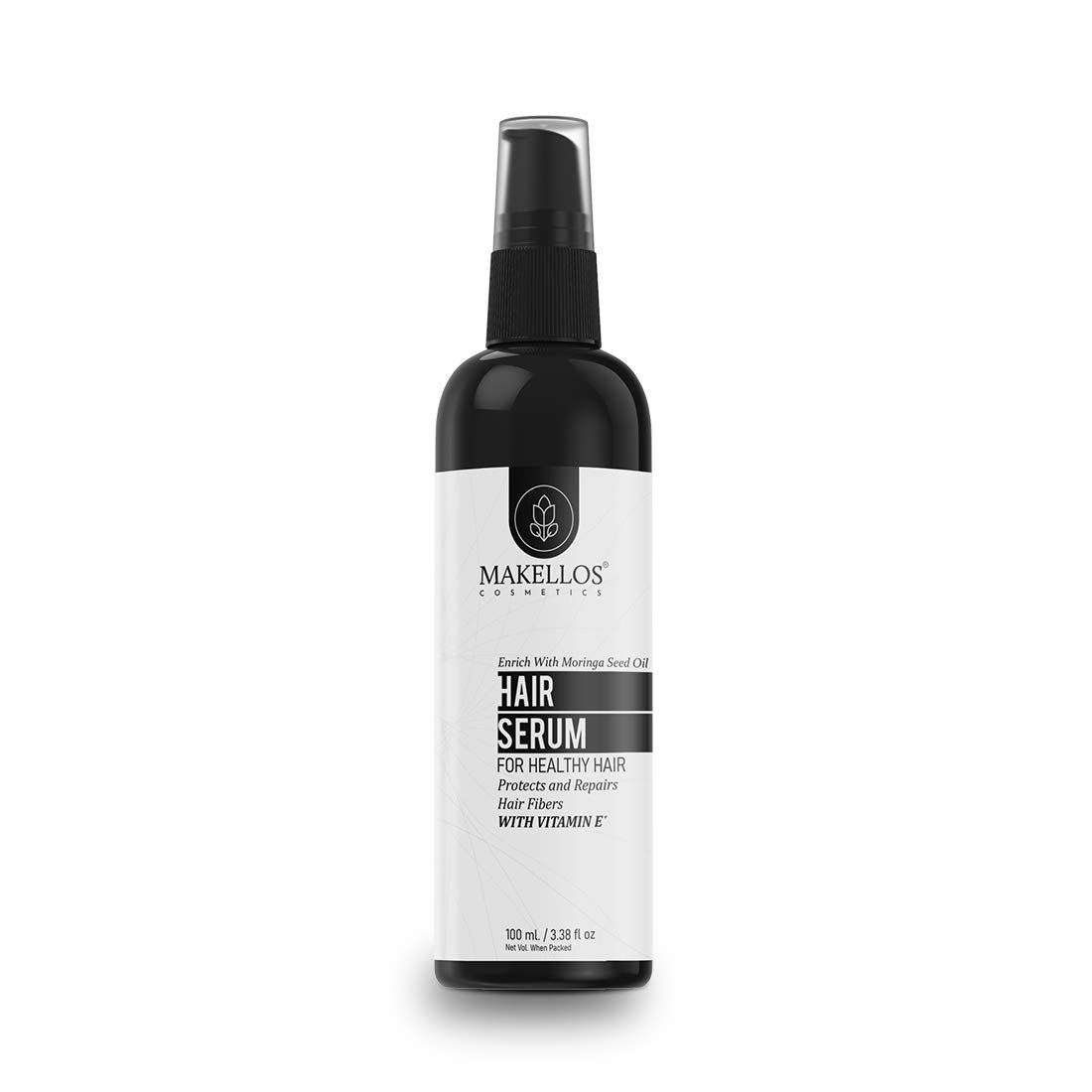 MAKELLOS Hair Repair Serum for Dry & Damaged Hair - Moringa Seed Oil & Vitamin E Treatment for Frizz Control, Hair Growth & Shine (100ml) | Best for Daily Use, Salon Results at Home