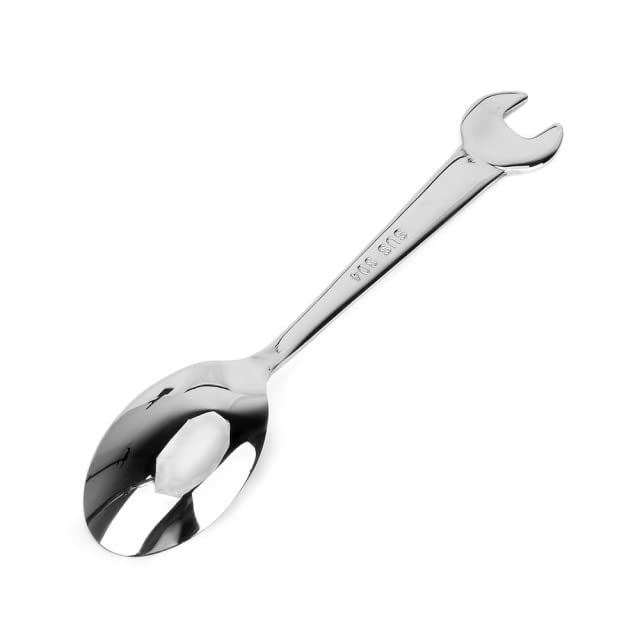 Premium Stainless Steel Spanner-Shaped Spoon and Fork Set - Durable Kitchen Gadgets for Camping, Picnics, and Unique Dinner Parties
