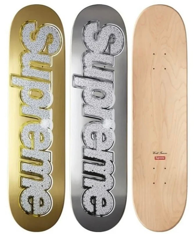 Supreme Bling Box Logo Skateboard - Limited Edition Skateboard Deck for Collectors & Skaters - Perfect for Street Skating, Wall Art & Supreme Fan Gifts