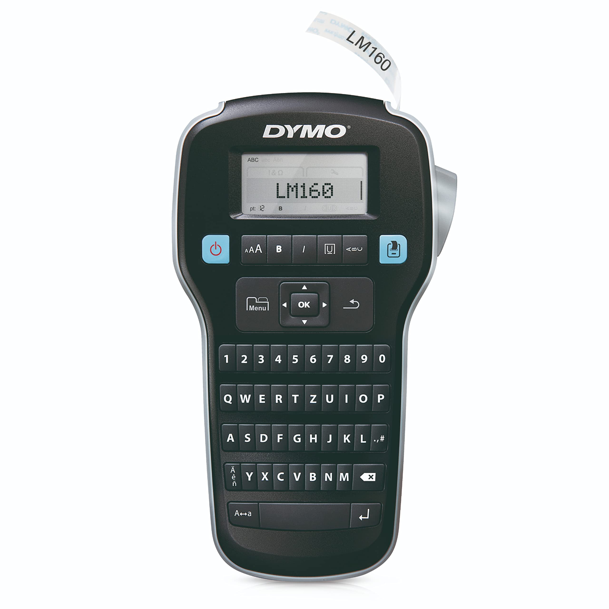DYMO LabelManager 160 Portable Label Maker with One-Touch Smart Keys & QWERTY Keyboard - Easy-to-Use Label Printer for Home & Office Organization - Large Display, Black - Perfect for Filing, Storage & Crafting Projects