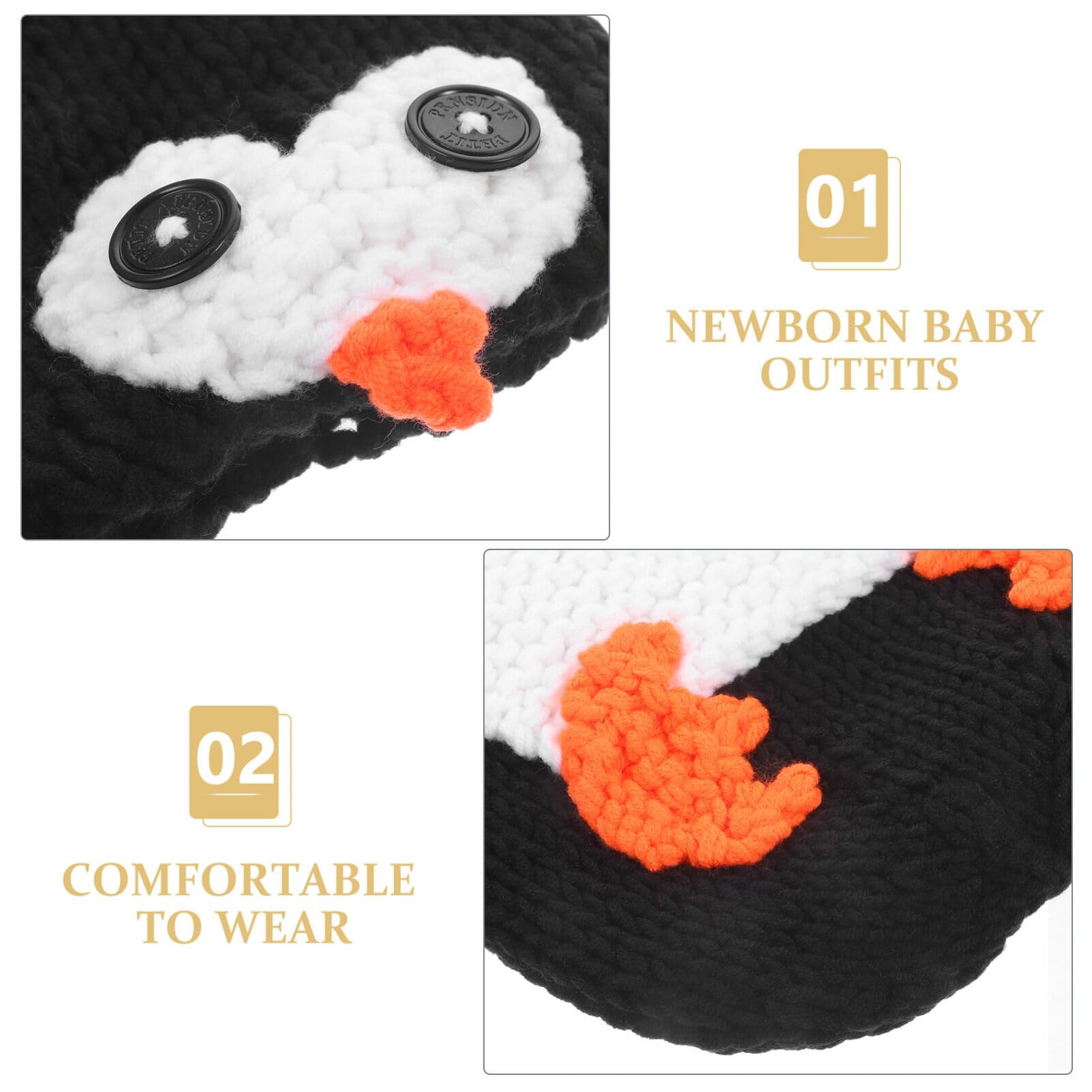 1 PC Newborn Baby Clothes Set - Cute Animal Romper Outfit for Infant Photography Props (Black) | Perfect for Newborn Photo Shoots, Baby Showers & First Birthday Parties