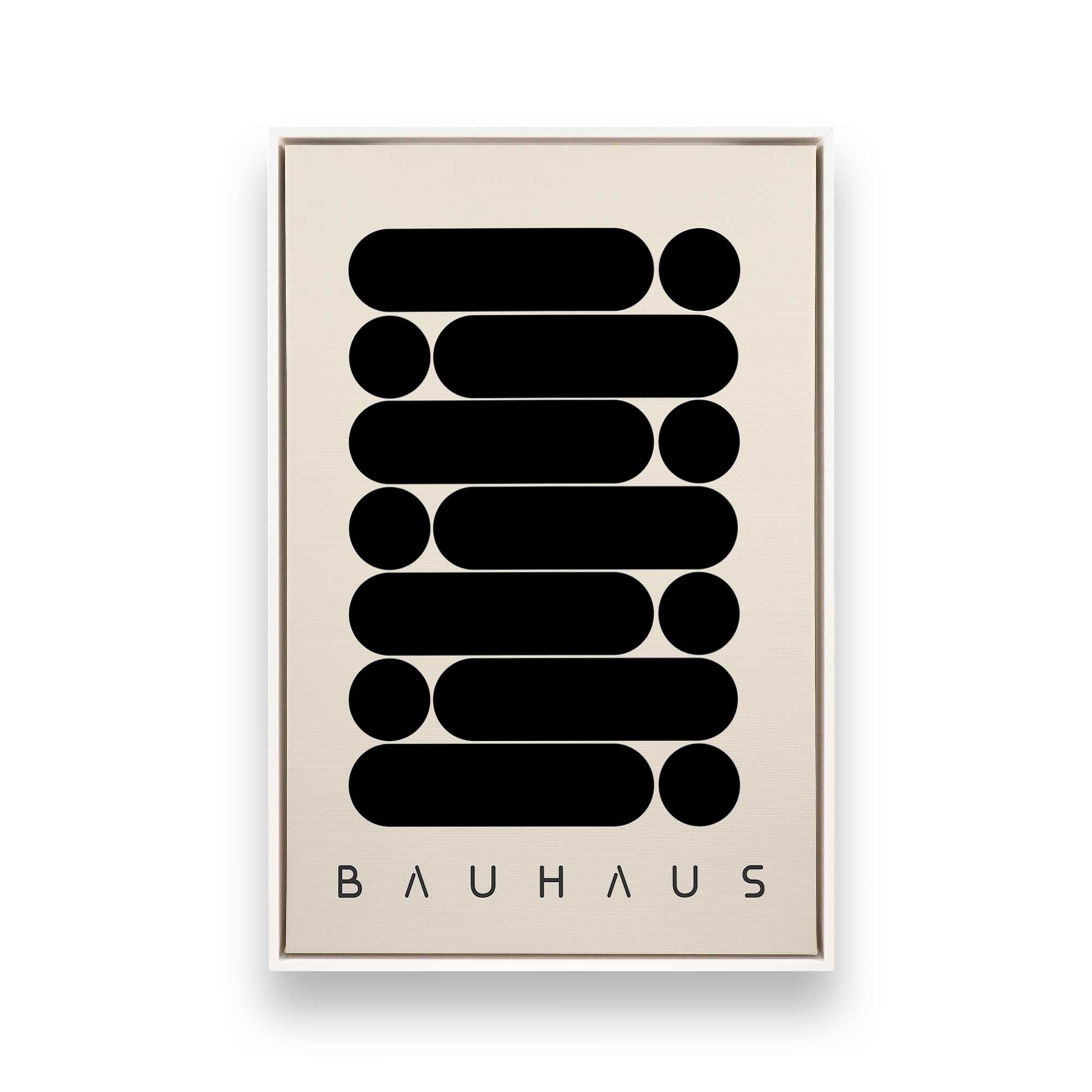 Modern Geometric Bauhaus Art - Set of 2 Framed Canvas Wall Prints for Living Room & Office Decor | Abstract Energy Painting for Home & Workspace