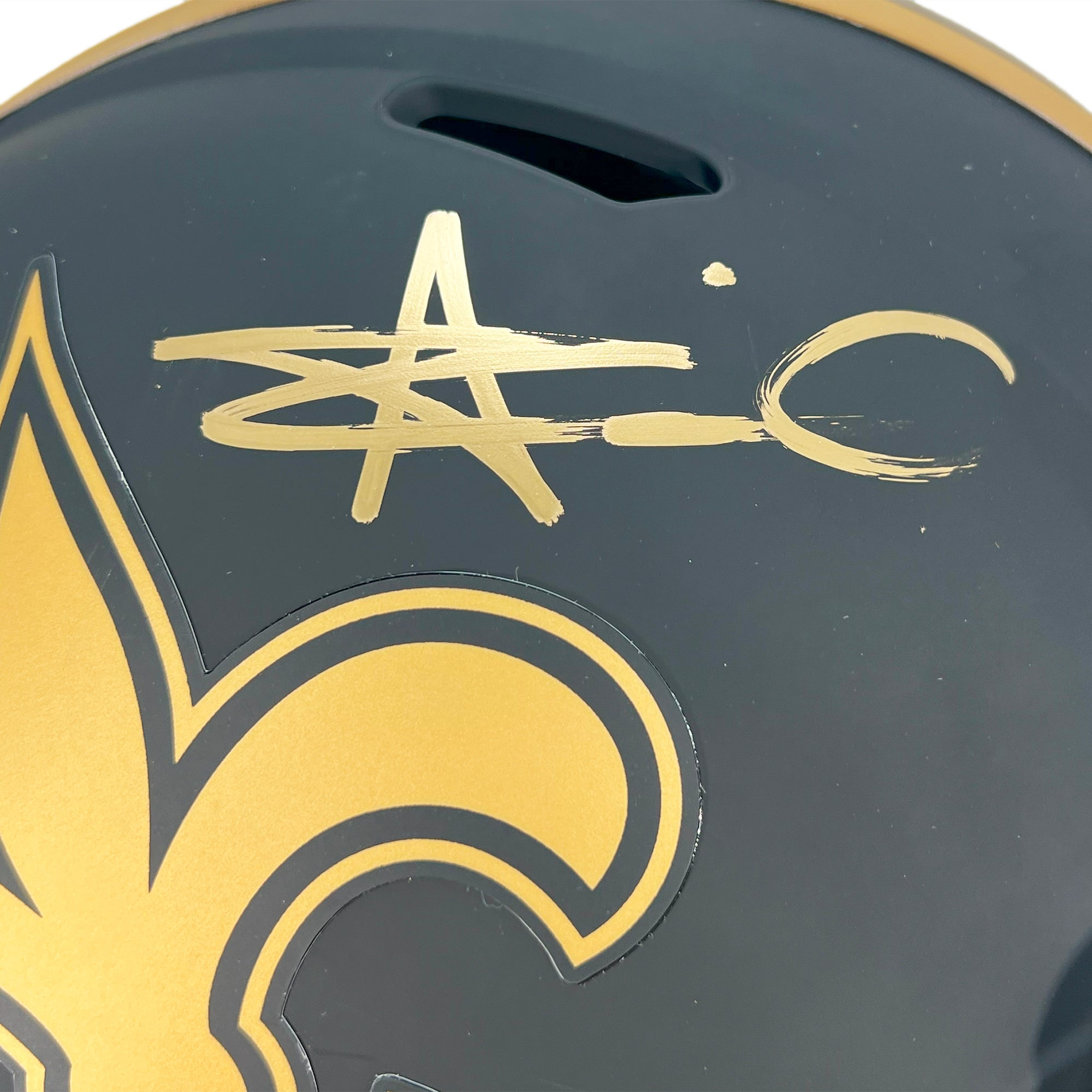 Authentic Alvin Kamara Signed New Orleans Saints Eclipse Speed Full Size Football Helmet with JSA Certification - Perfect for NFL Collectors, Sports Memorabilia Displays, and Saints Fan Gifts