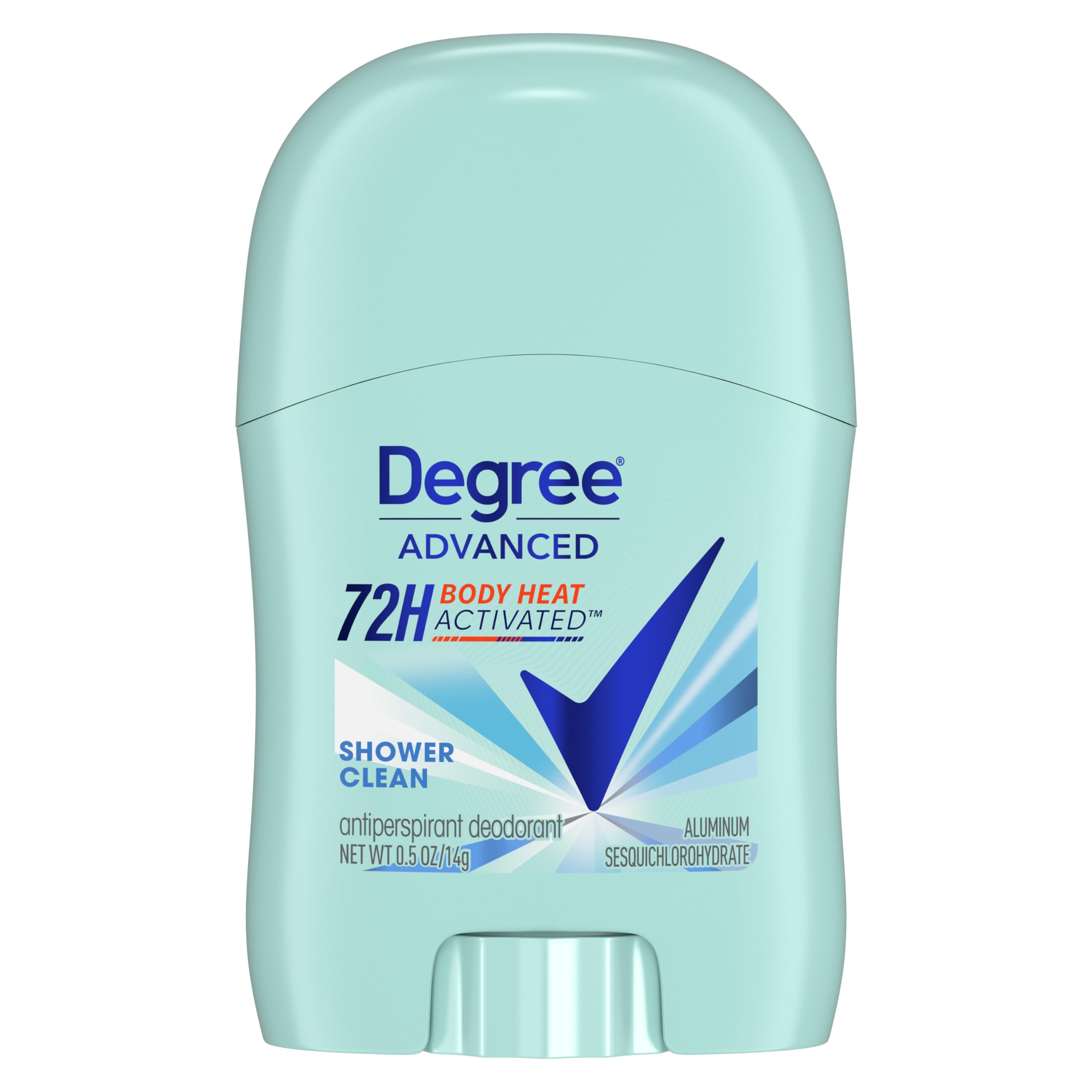 Degree Women's Antiperspirant Deodorant - 72-Hour Sweat & Odor Protection with Body Heat Activated Technology, Shower Clean Scent, 0.5 oz - Ideal for Gym, Work & Everyday Freshness
