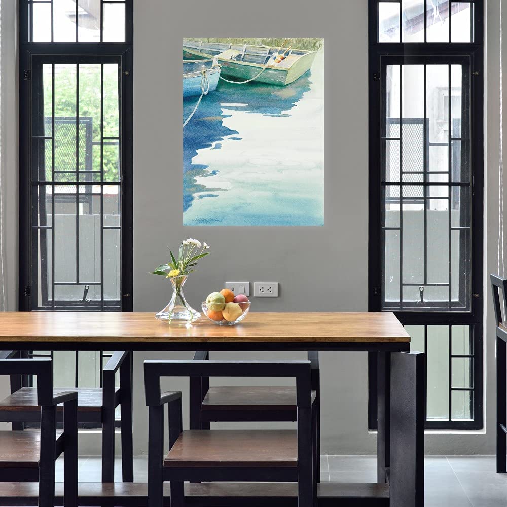 Calm Reflections Canvas Wall Art - 24x32 Inch Ready to Hang Painting by Kathleen Denis - Modern Home Decor for Living Room, Bedroom, Office & More - Perfect for Relaxing Spaces & Meditation Rooms
