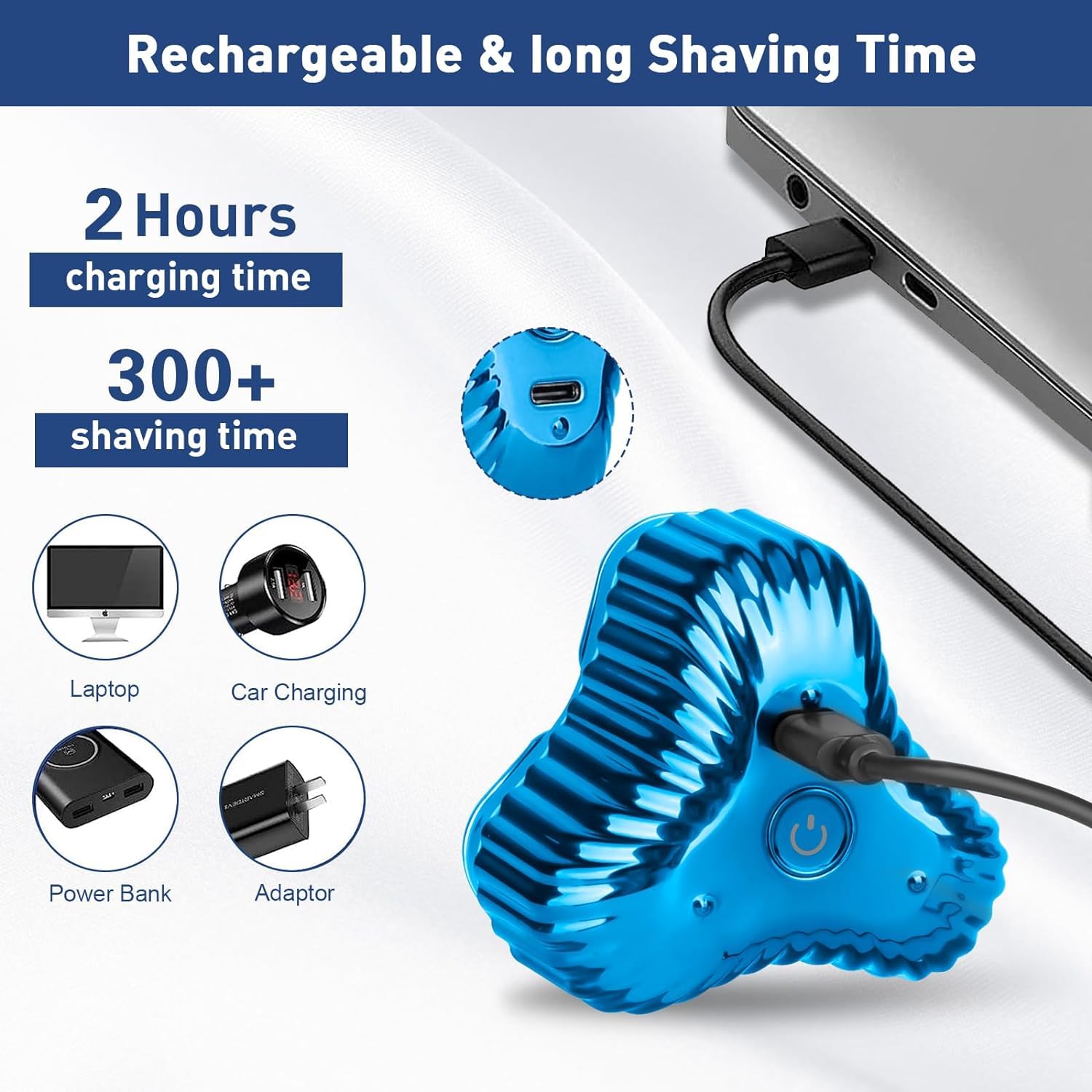 Mini Electric Razor for Men - Portable USB Rechargeable Waterproof Shaver - Compact Travel & Car Shaving Kit - Perfect Gift for Dad, Husband & Boyfriend - Ideal for Home, Office & Business Trips