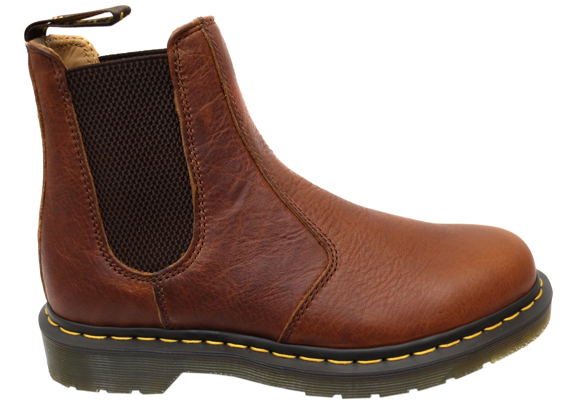 Dr Martens 2976 Cashew Ambassador Unisex Leather Chelsea Boots - Comfortable & Stylish Ankle Boots for Men & Women - Perfect for Casual Wear, Work & Outdoor Activities