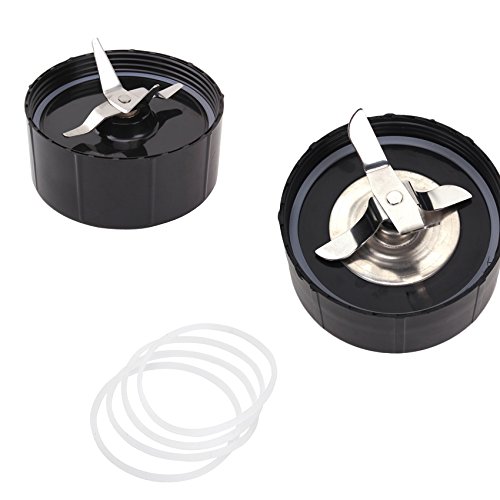 Magic Bullet Blender Replacement Blades & Gaskets - 4 Pcs for Smoothies & Food Prep