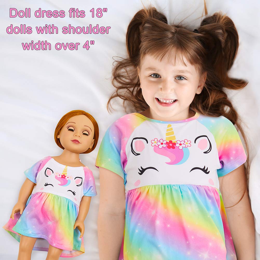 Unicorn Matching Pajama Set for Girls & 18