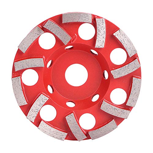 Premium Diamond Grinding Wheel 125x22x16x9mm - Double-Row Segmented Cup Wheel for Concrete, Cement & Block - Perfect for Surface Grinding, Renovation & Construction Projects