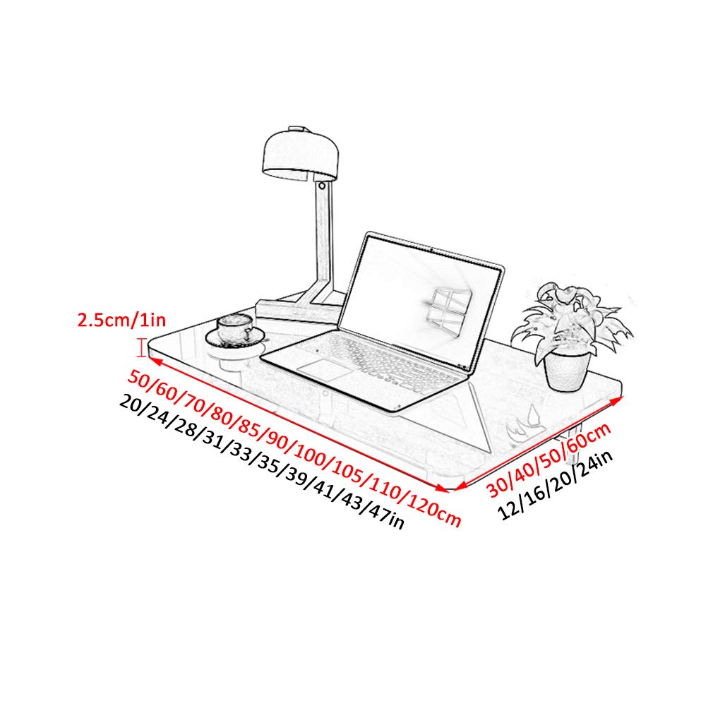 Wall Mounted Folding Table - Space Saving Multi-Purpose Desk for Home & Office (120x60cm/47x24in) | Perfect as Computer Workstation, Kids Study Desk, Kitchen Counter, Laundry Table & More | Durable 32 Size Options for Bedroom, Garage & Restaurant Use