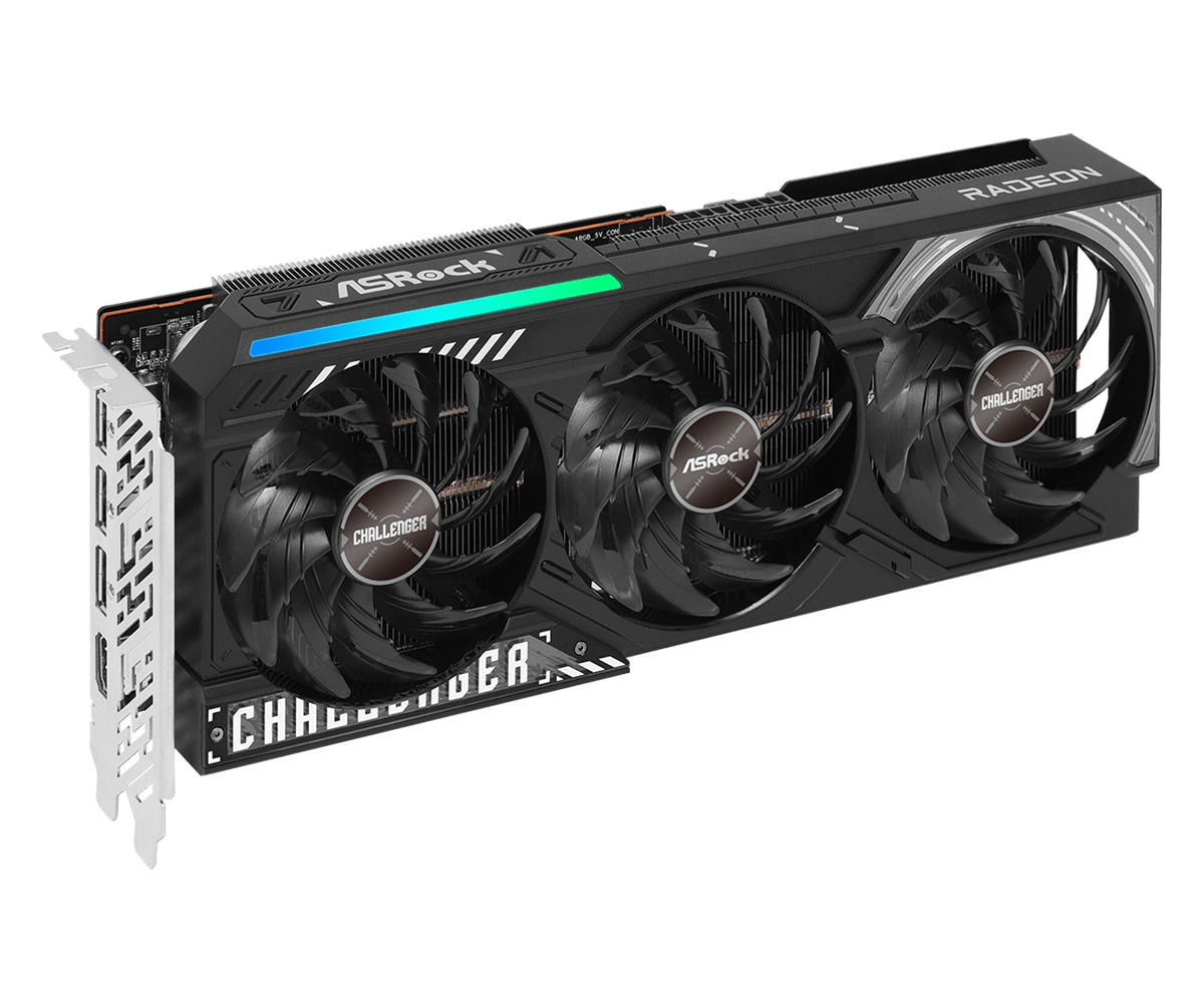ASRock Radeon RX 9070 Challenger 16GB GDDR6 Graphics Card - High Performance Gaming GPU for 4K Gaming, Video Editing & Crypto Mining