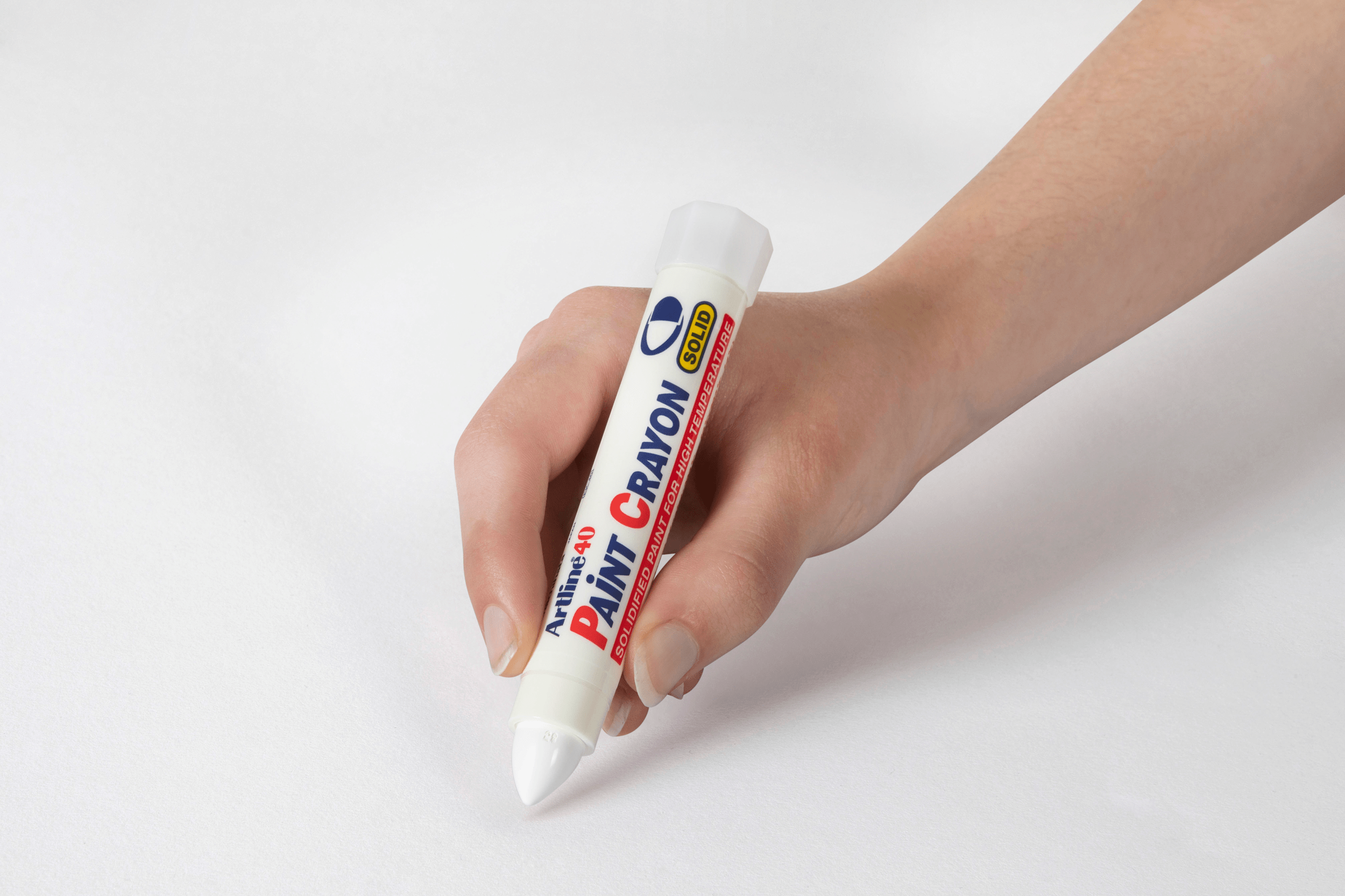 Artline 40 Permanent Paint Crayon White - Pack of 12 - Oil-Based Markers for Art, Craft & DIY Projects - Ideal for Canvas, Wood, Metal & Glass Surfaces