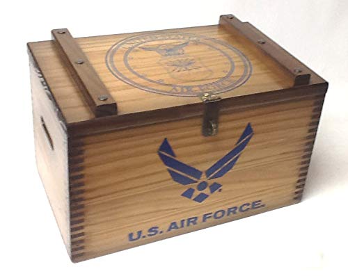 Vintage Wooden Ammo Box - Authentic Military Style Storage for Collectibles & Home Decor | Perfect for Gun Enthusiasts, Man Cave, and Rustic Home Decor